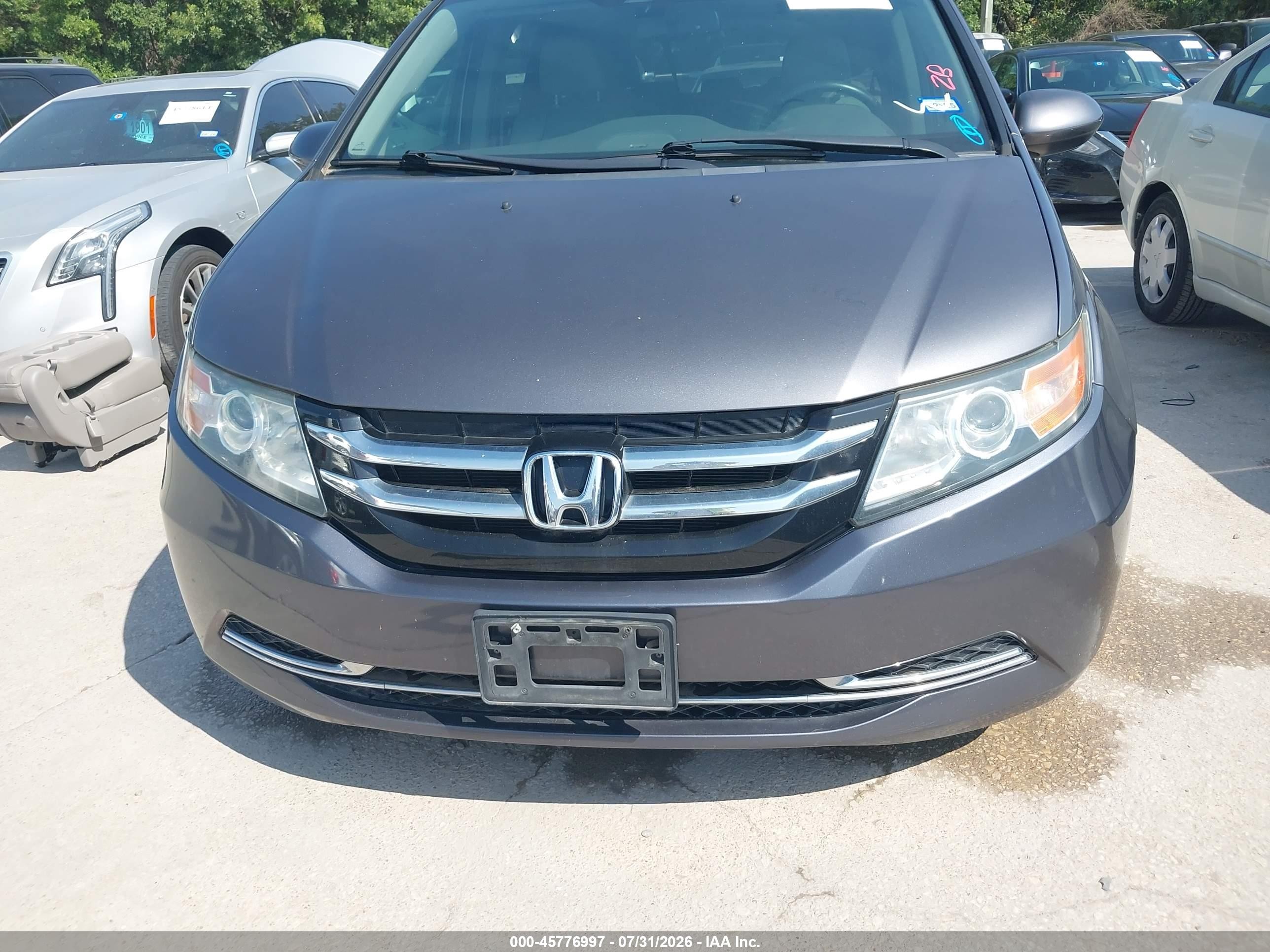 2015 Honda Odyssey Ex-l Gray vin: 5FNRL5H60FB016424