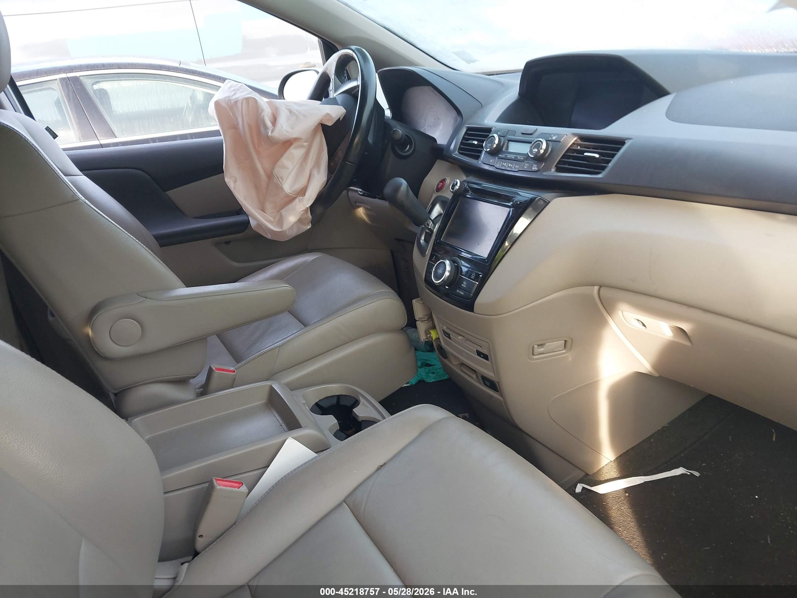 2015 Honda Odyssey Ex-l White vin: 5FNRL5H60FB023941