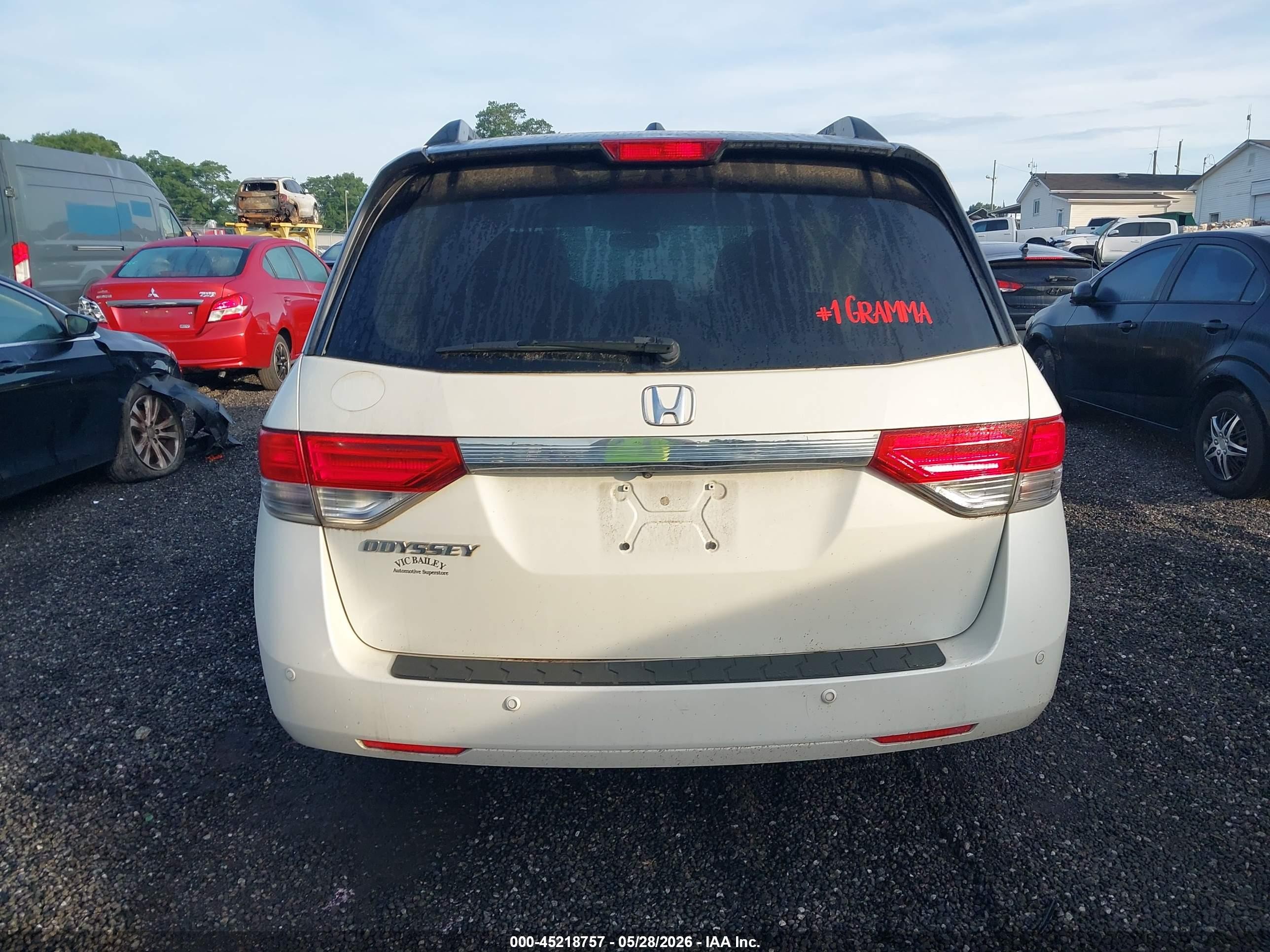 2015 Honda Odyssey Ex-l White vin: 5FNRL5H60FB023941