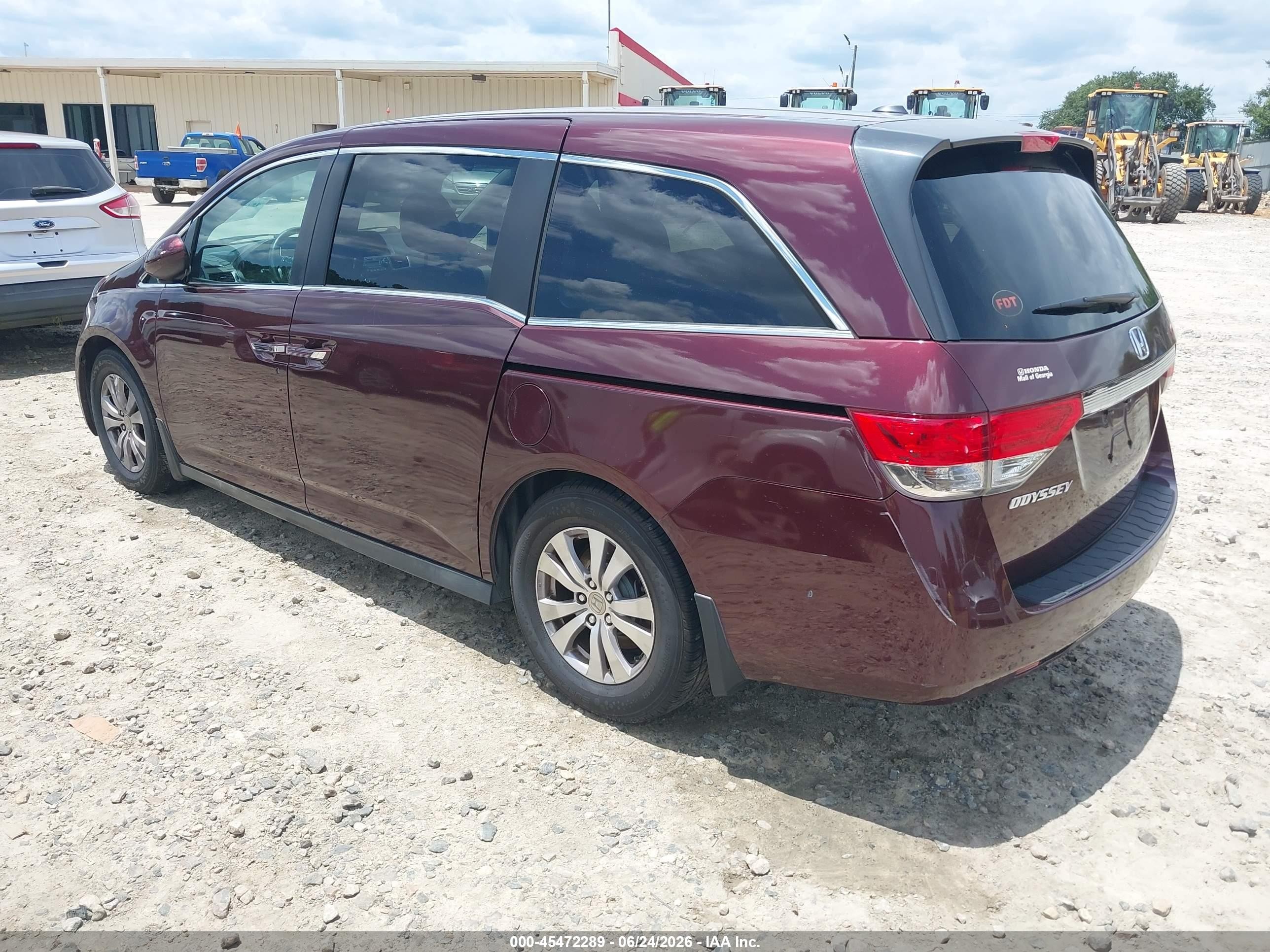 2015 Honda Odyssey Ex-l Maroon vin: 5FNRL5H60FB030114