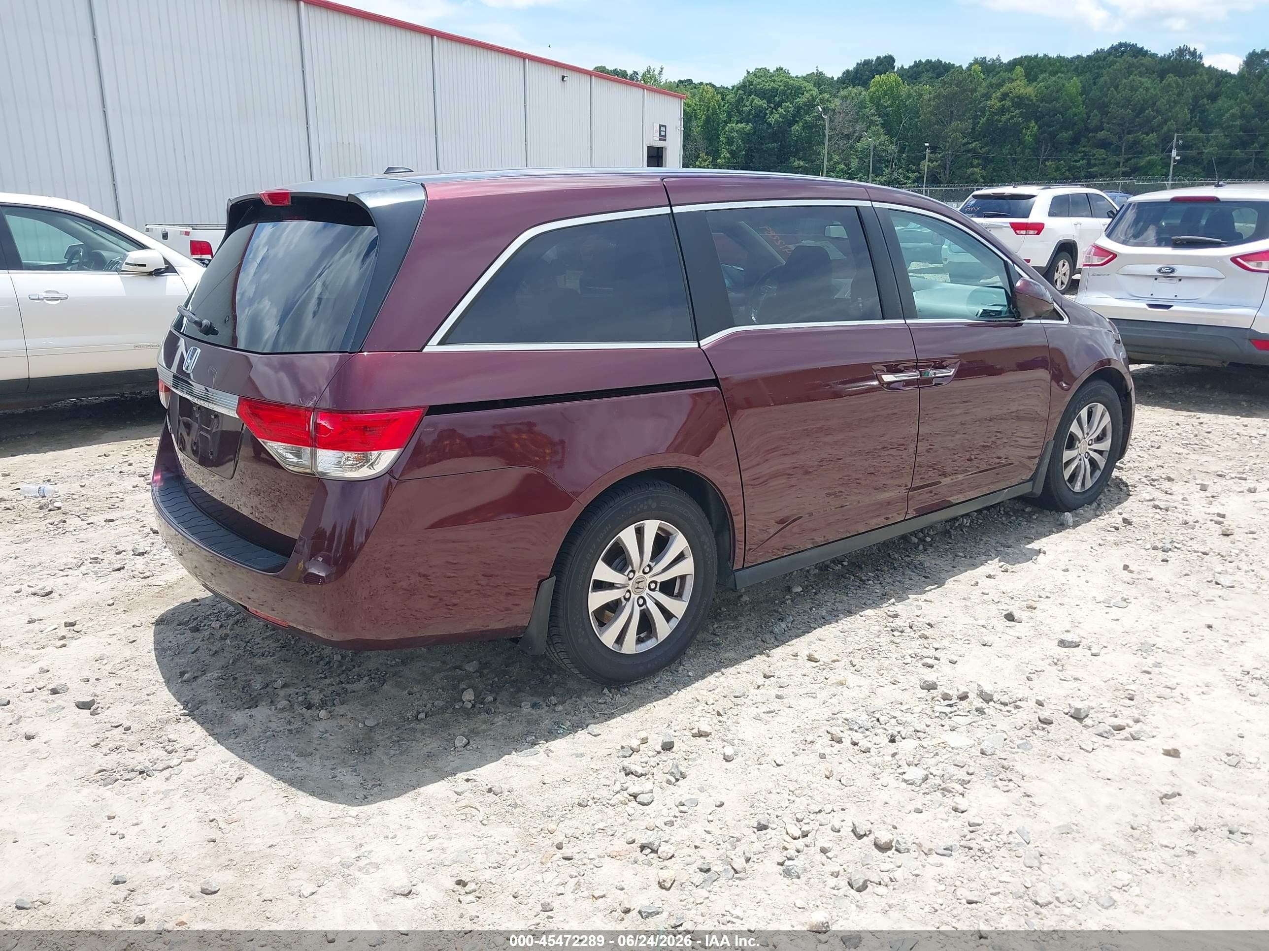 2015 Honda Odyssey Ex-l Maroon vin: 5FNRL5H60FB030114