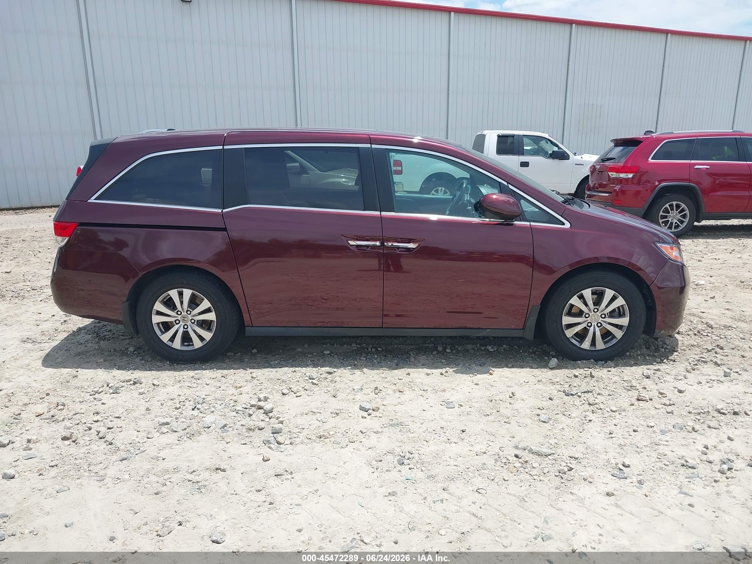 2015 Honda Odyssey Ex-l Maroon vin: 5FNRL5H60FB030114