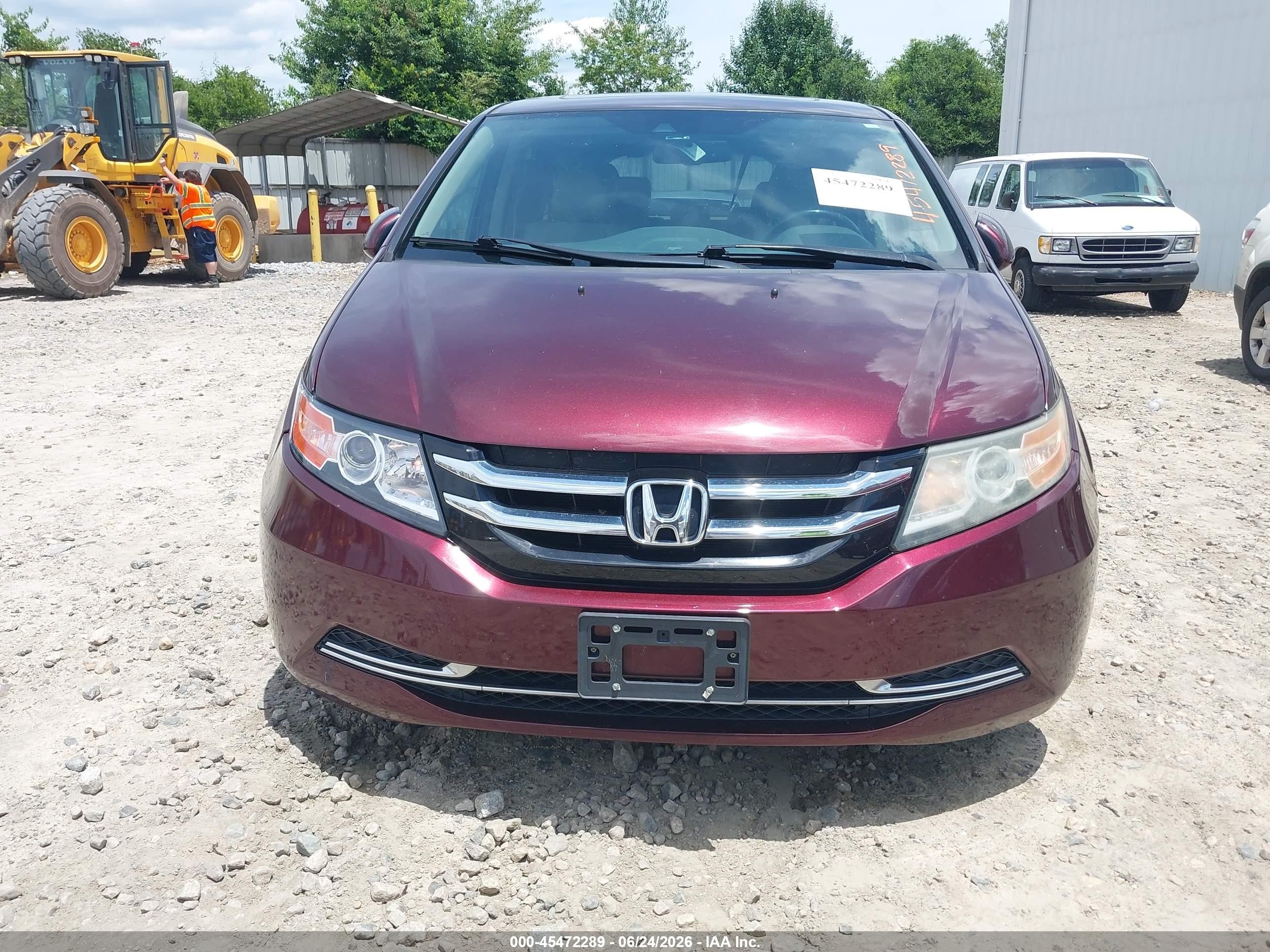 2015 Honda Odyssey Ex-l Maroon vin: 5FNRL5H60FB030114
