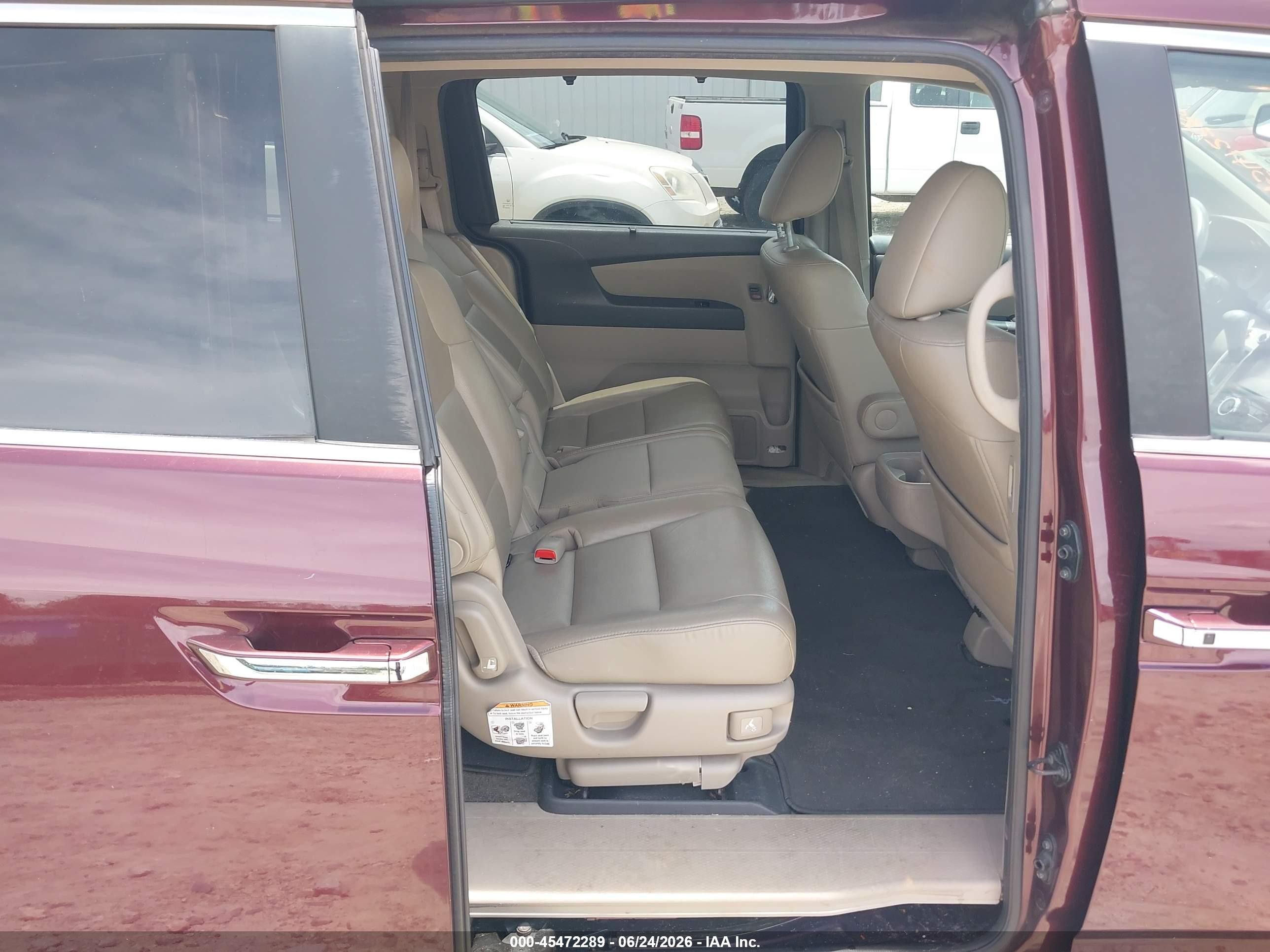 2015 Honda Odyssey Ex-l Maroon vin: 5FNRL5H60FB030114