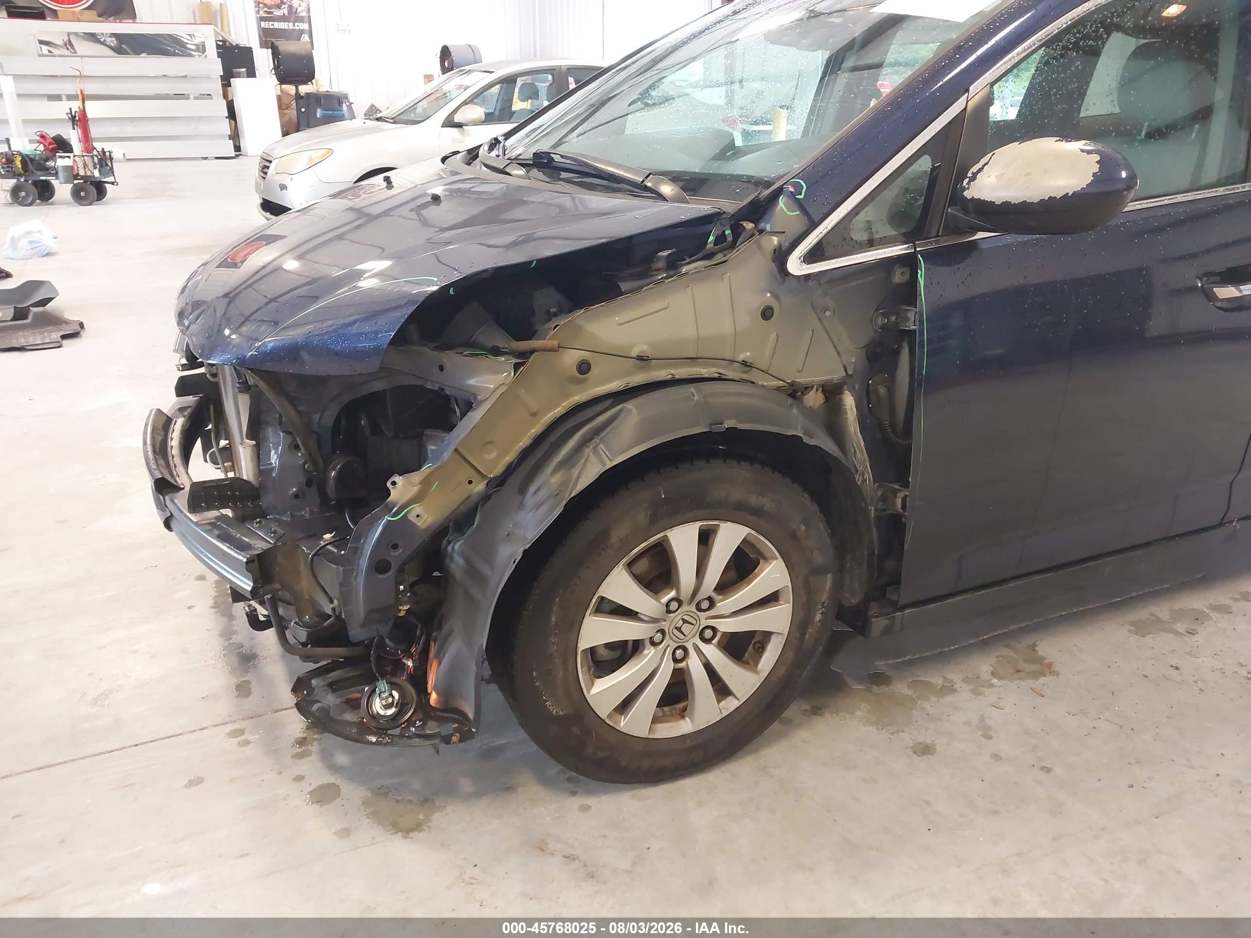 2015 Honda Odyssey Ex-l Dark Blue vin: 5FNRL5H60FB035605