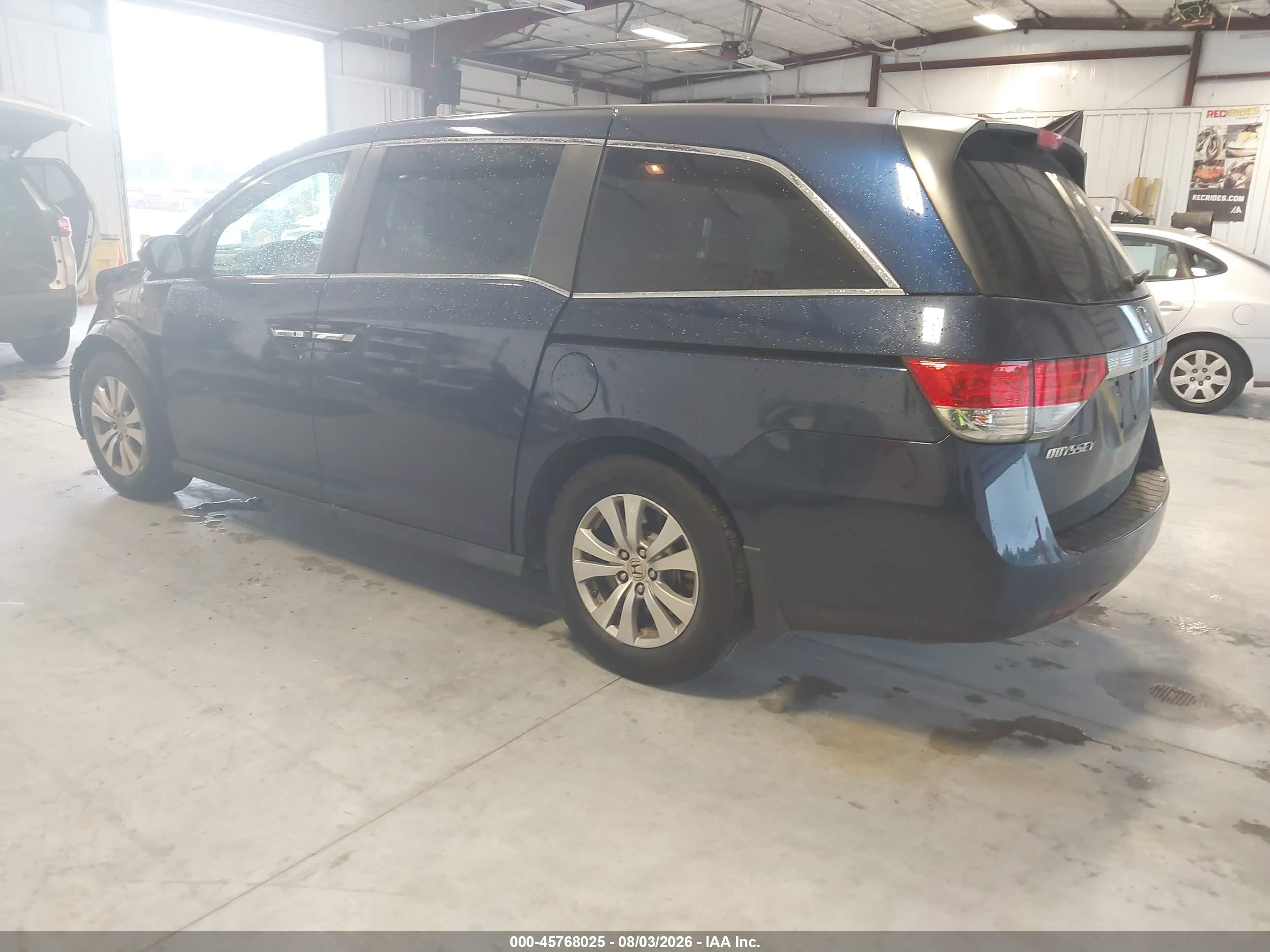 2015 Honda Odyssey Ex-l Dark Blue vin: 5FNRL5H60FB035605