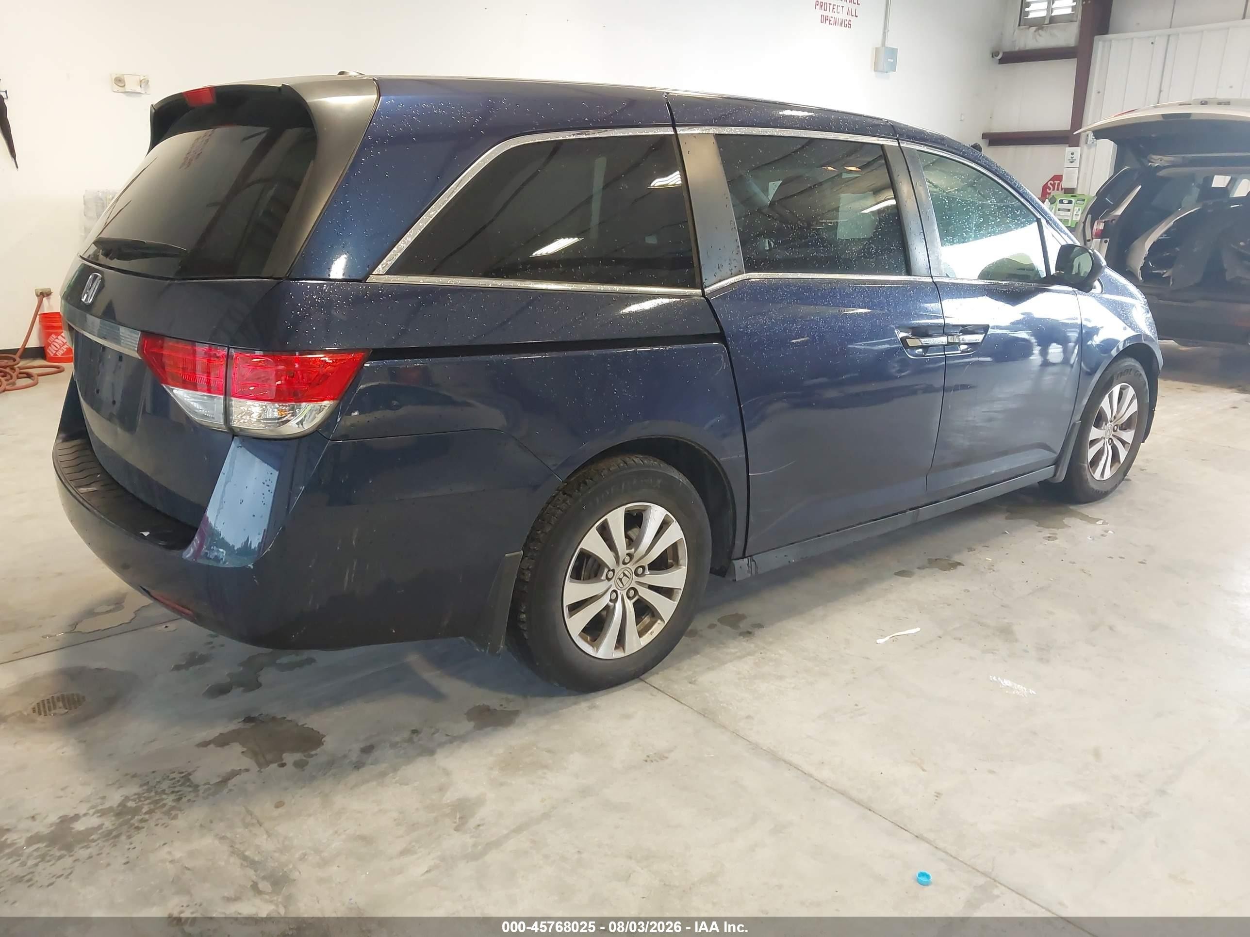 2015 Honda Odyssey Ex-l Dark Blue vin: 5FNRL5H60FB035605