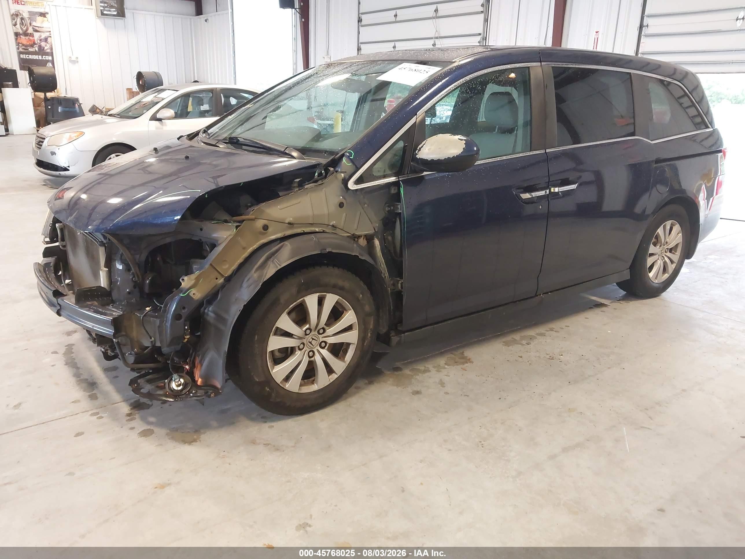 2015 Honda Odyssey Ex-l Dark Blue vin: 5FNRL5H60FB035605