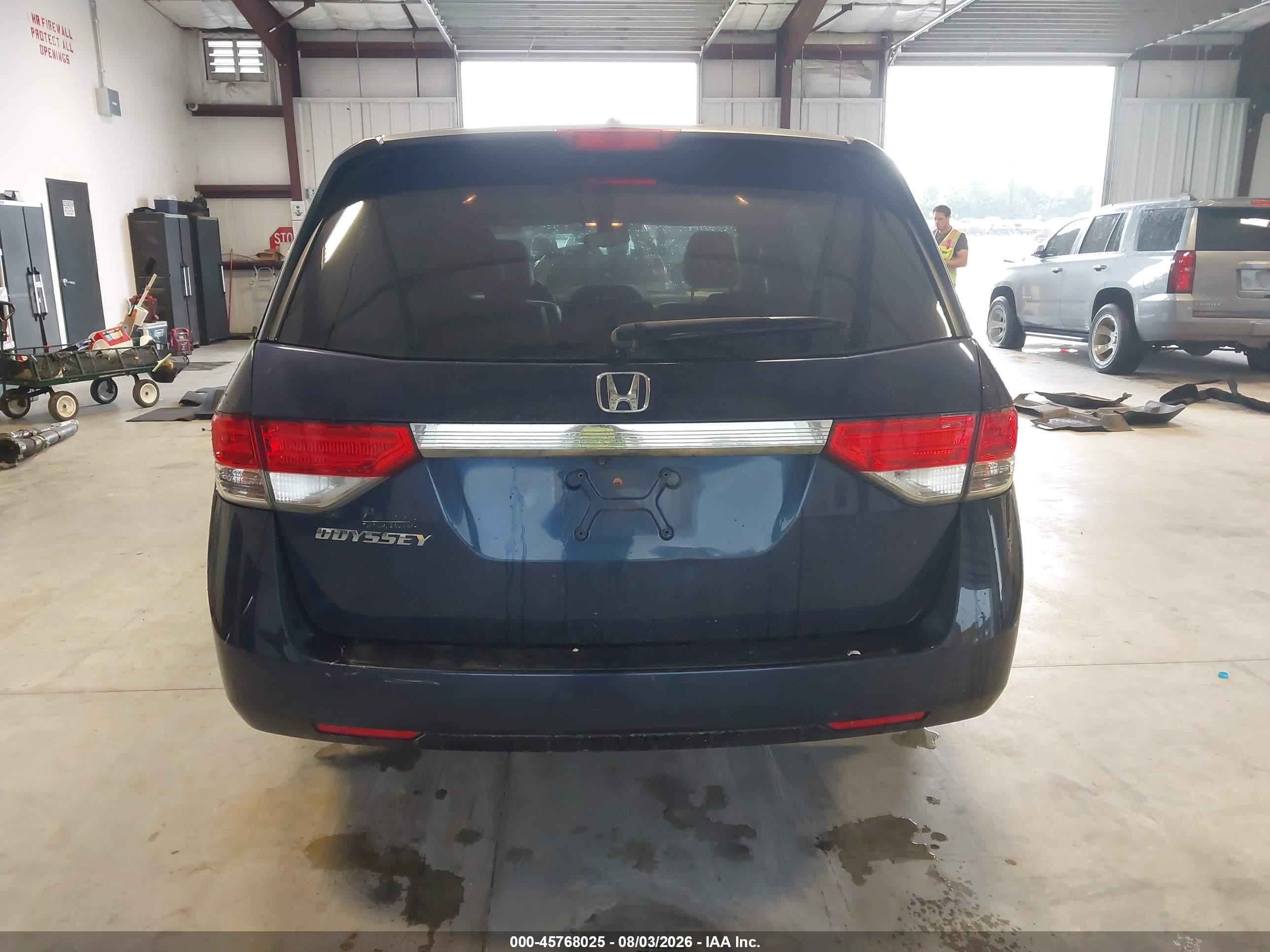 2015 Honda Odyssey Ex-l Dark Blue vin: 5FNRL5H60FB035605
