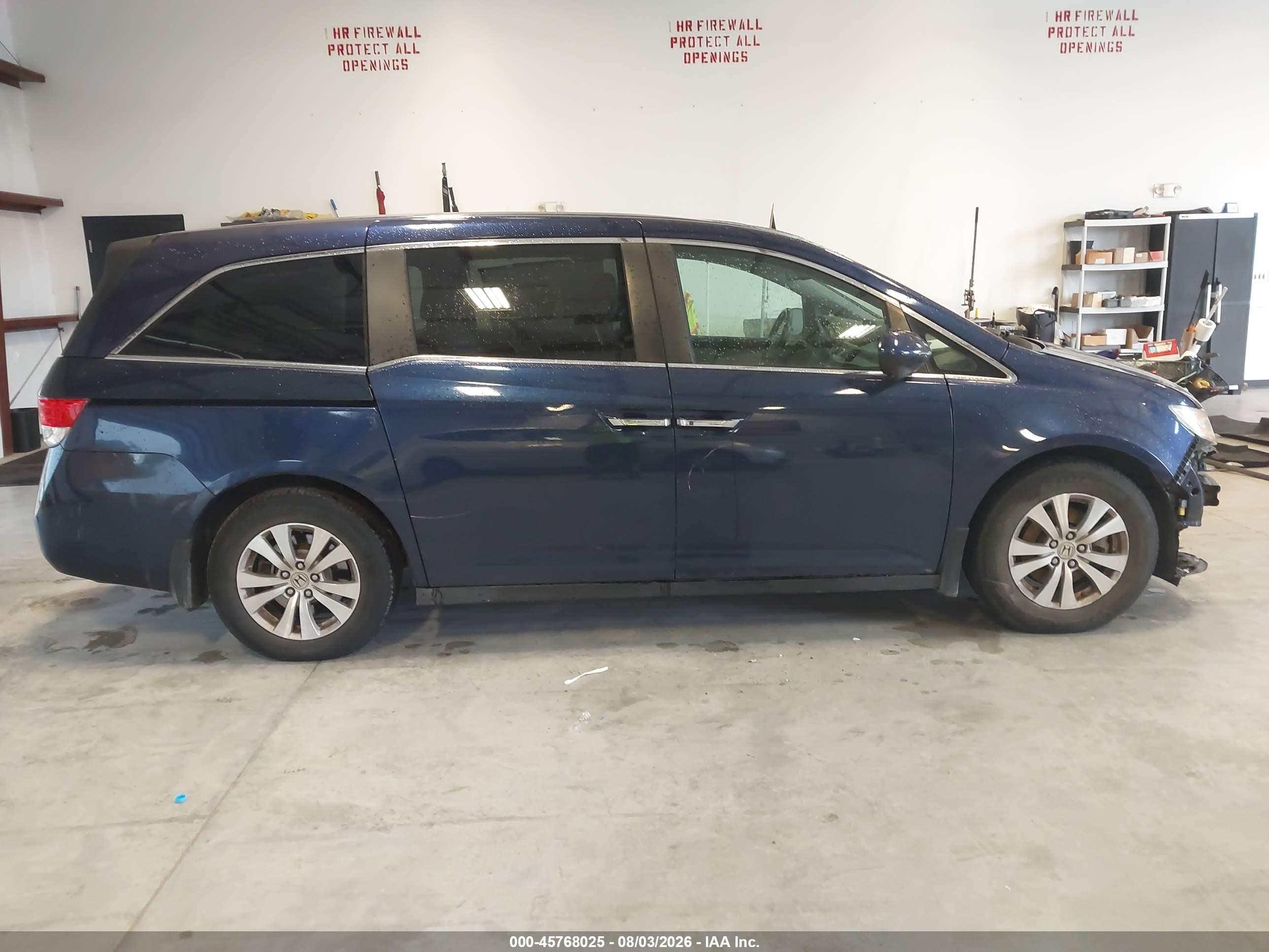 2015 Honda Odyssey Ex-l Dark Blue vin: 5FNRL5H60FB035605