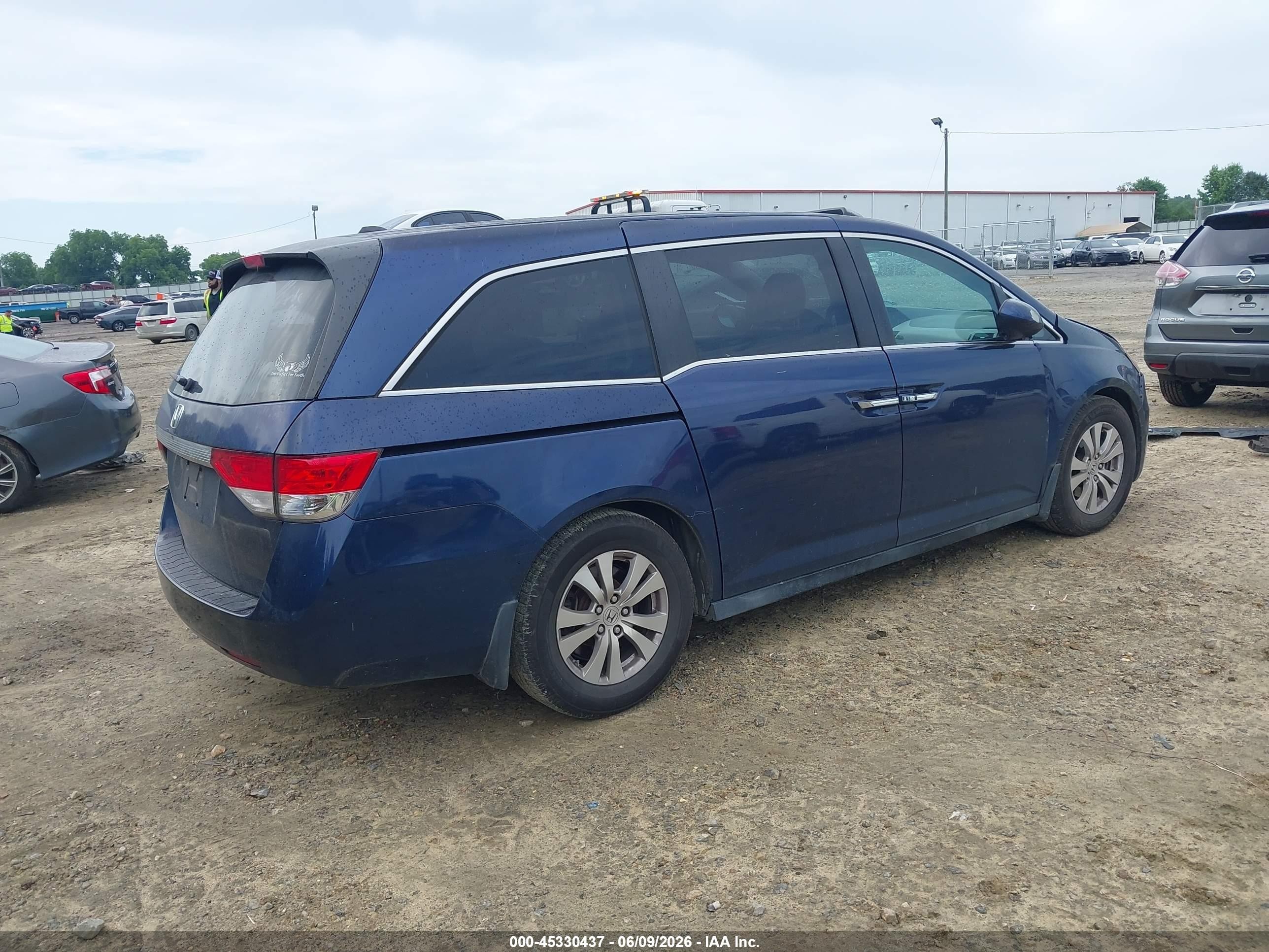 2015 Honda Odyssey Ex-l Blue vin: 5FNRL5H60FB048113