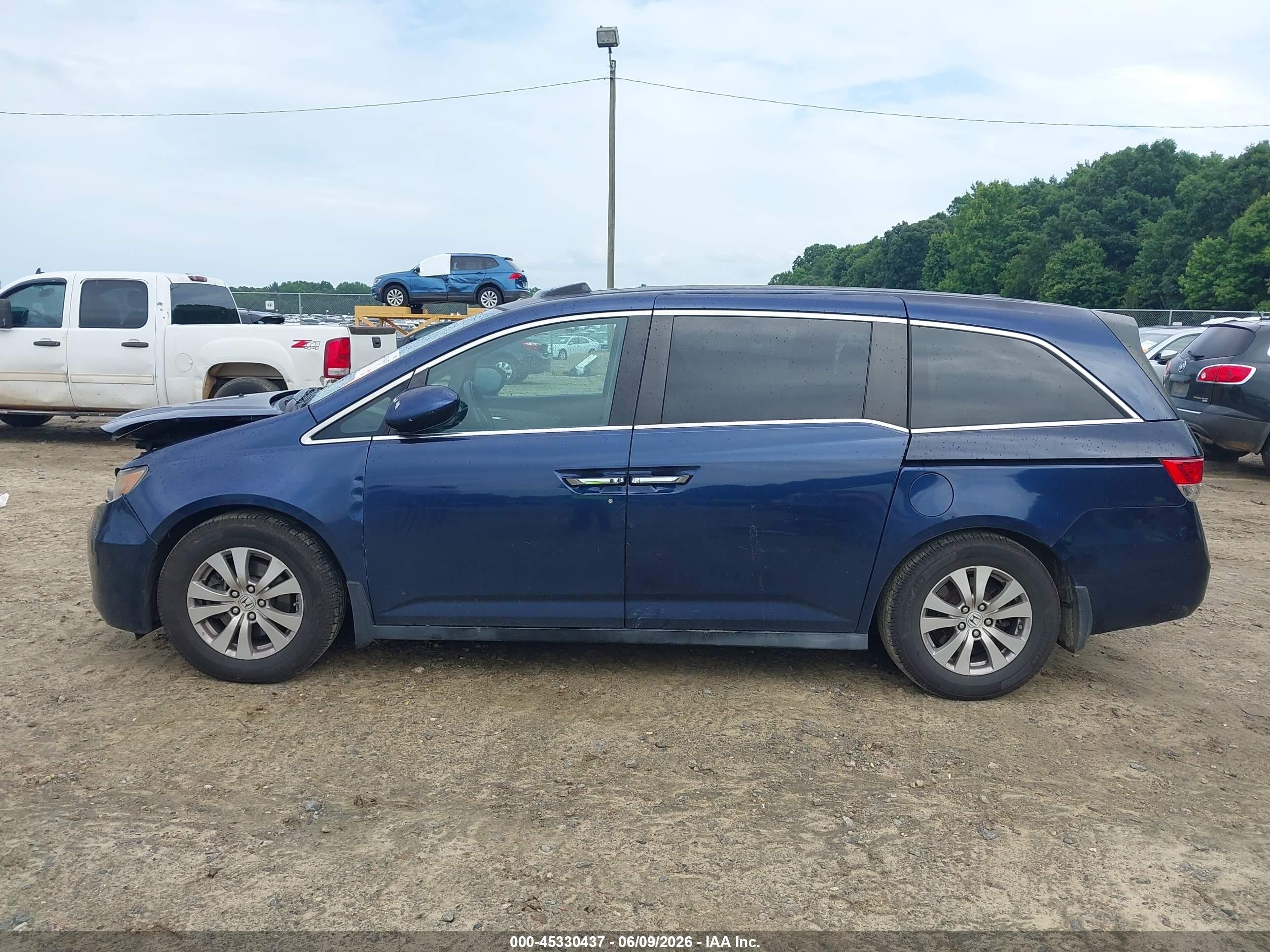 2015 Honda Odyssey Ex-l Blue vin: 5FNRL5H60FB048113