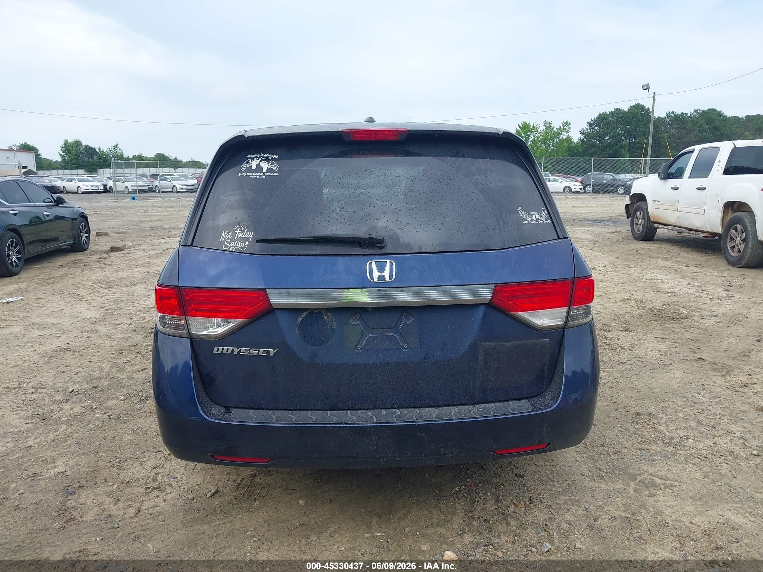 2015 Honda Odyssey Ex-l Blue vin: 5FNRL5H60FB048113