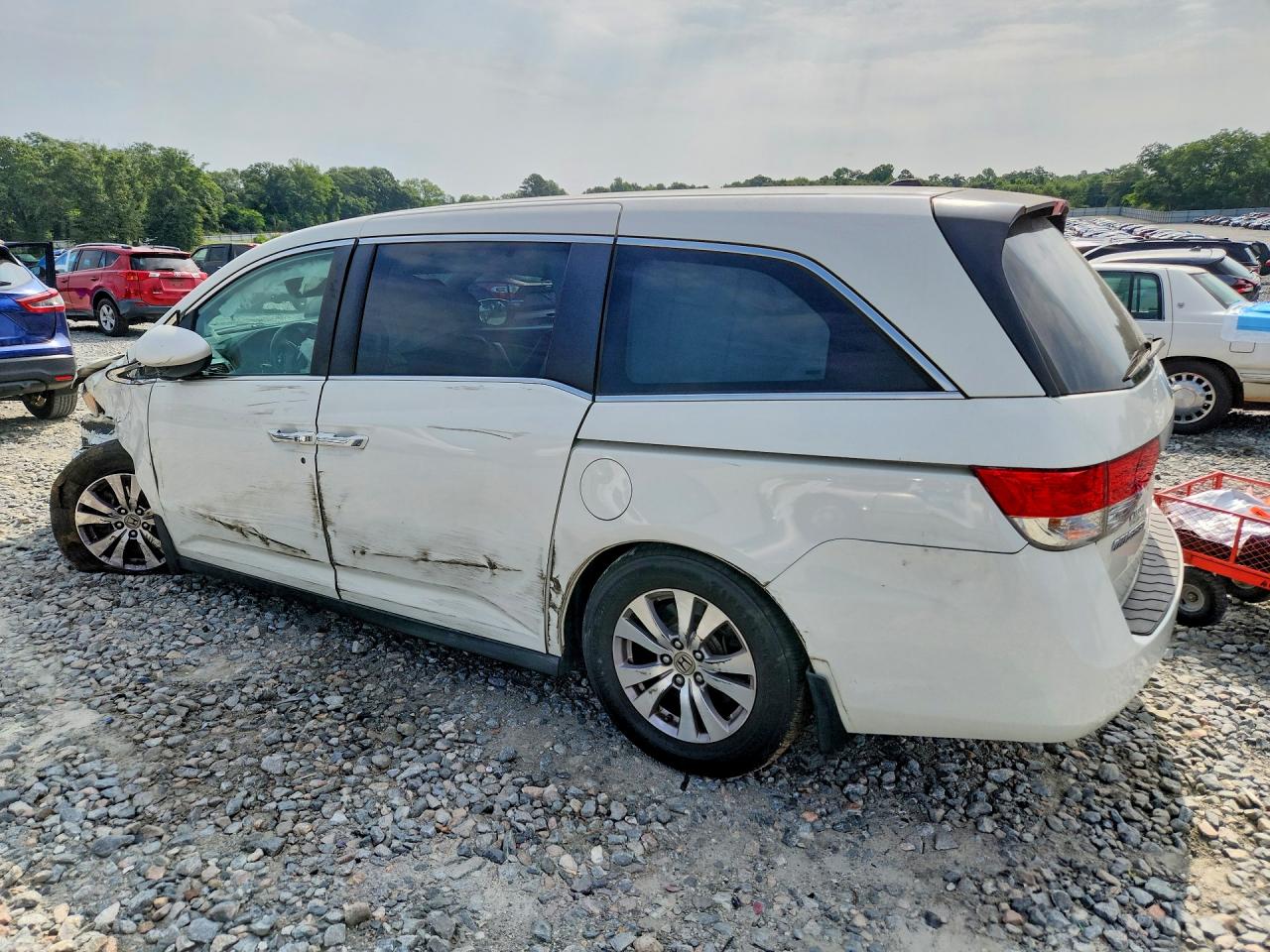 2015 Honda Odyssey Exl White vin: 5FNRL5H60FB049200
