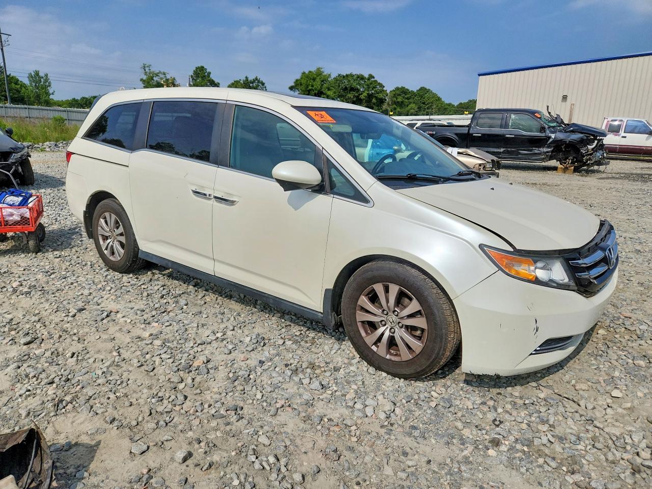 2015 Honda Odyssey Exl White vin: 5FNRL5H60FB049200