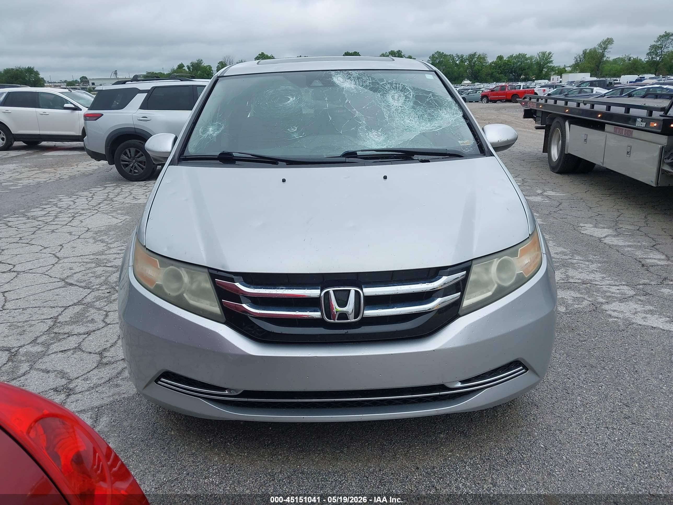 2015 Honda Odyssey Ex-l Серебряный vin: 5FNRL5H60FB049939