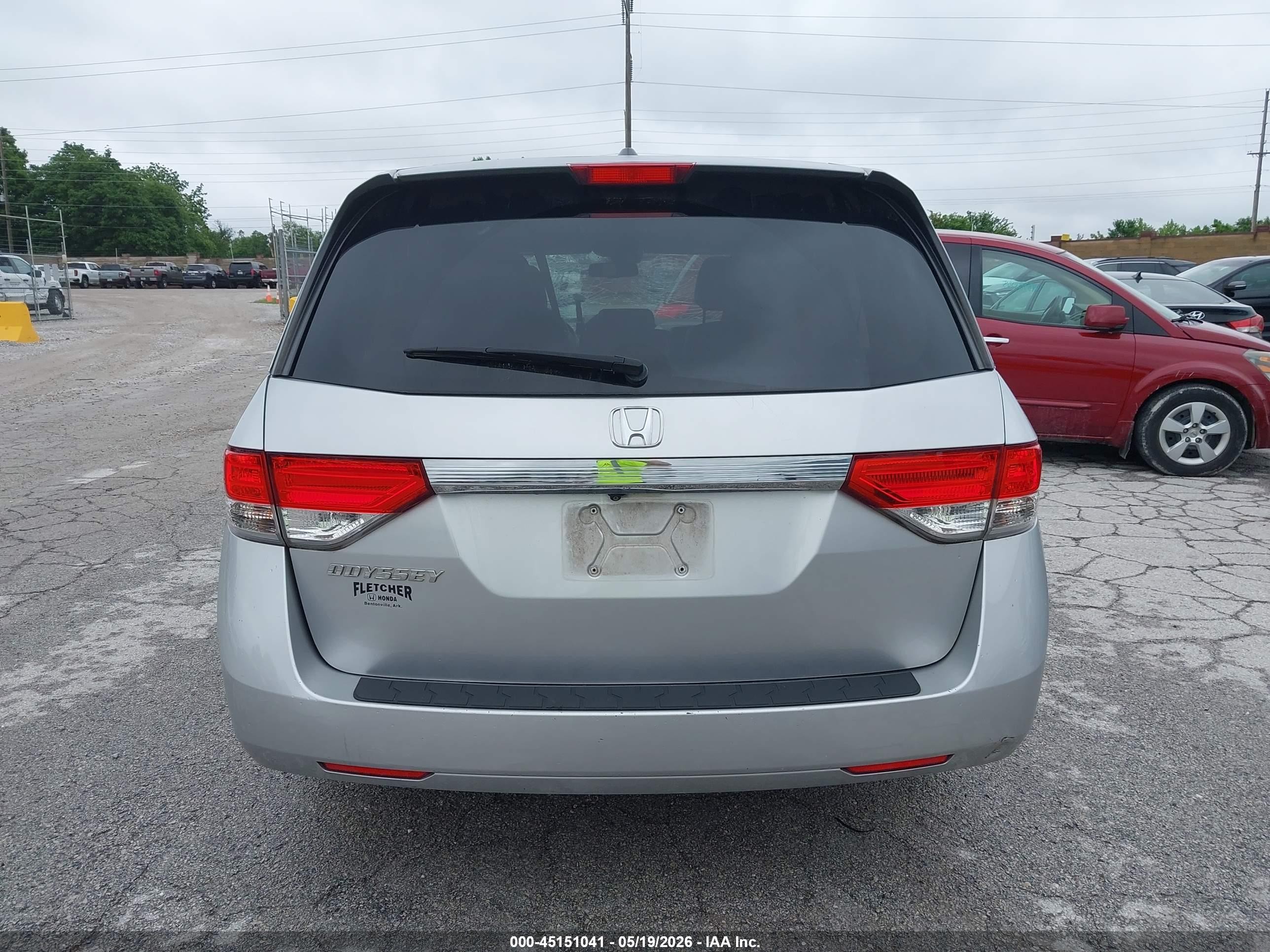 2015 Honda Odyssey Ex-l Серебряный vin: 5FNRL5H60FB049939