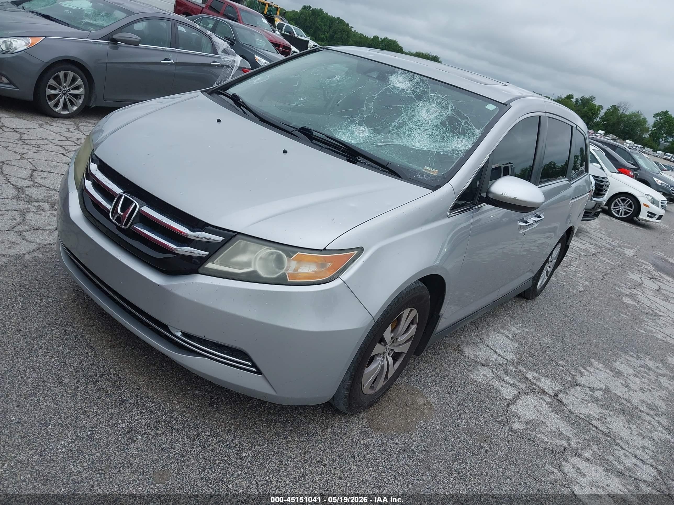2015 Honda Odyssey Ex-l Серебряный vin: 5FNRL5H60FB049939