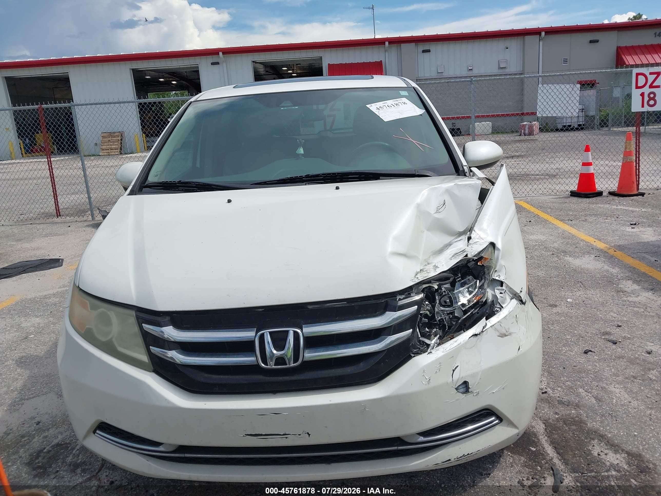 2015 Honda Odyssey Ex-l White vin: 5FNRL5H60FB062545