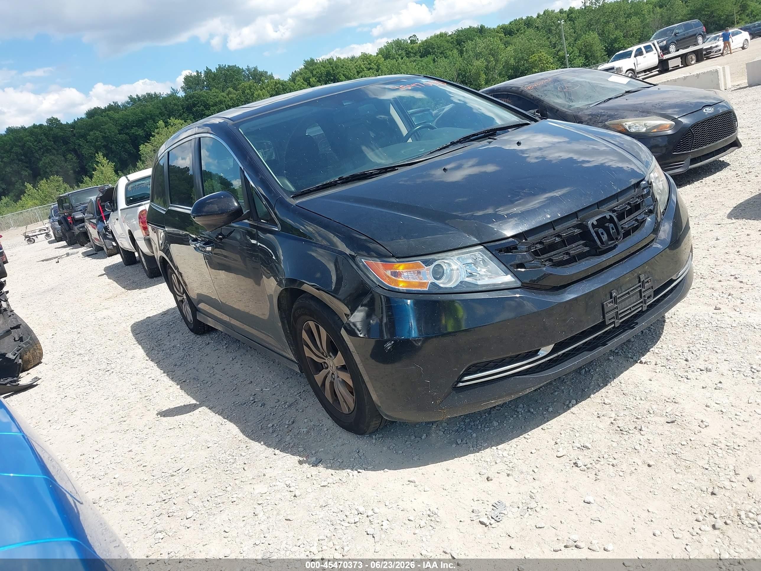 2015 Honda Odyssey Ex-l Blue vin: 5FNRL5H60FB063873