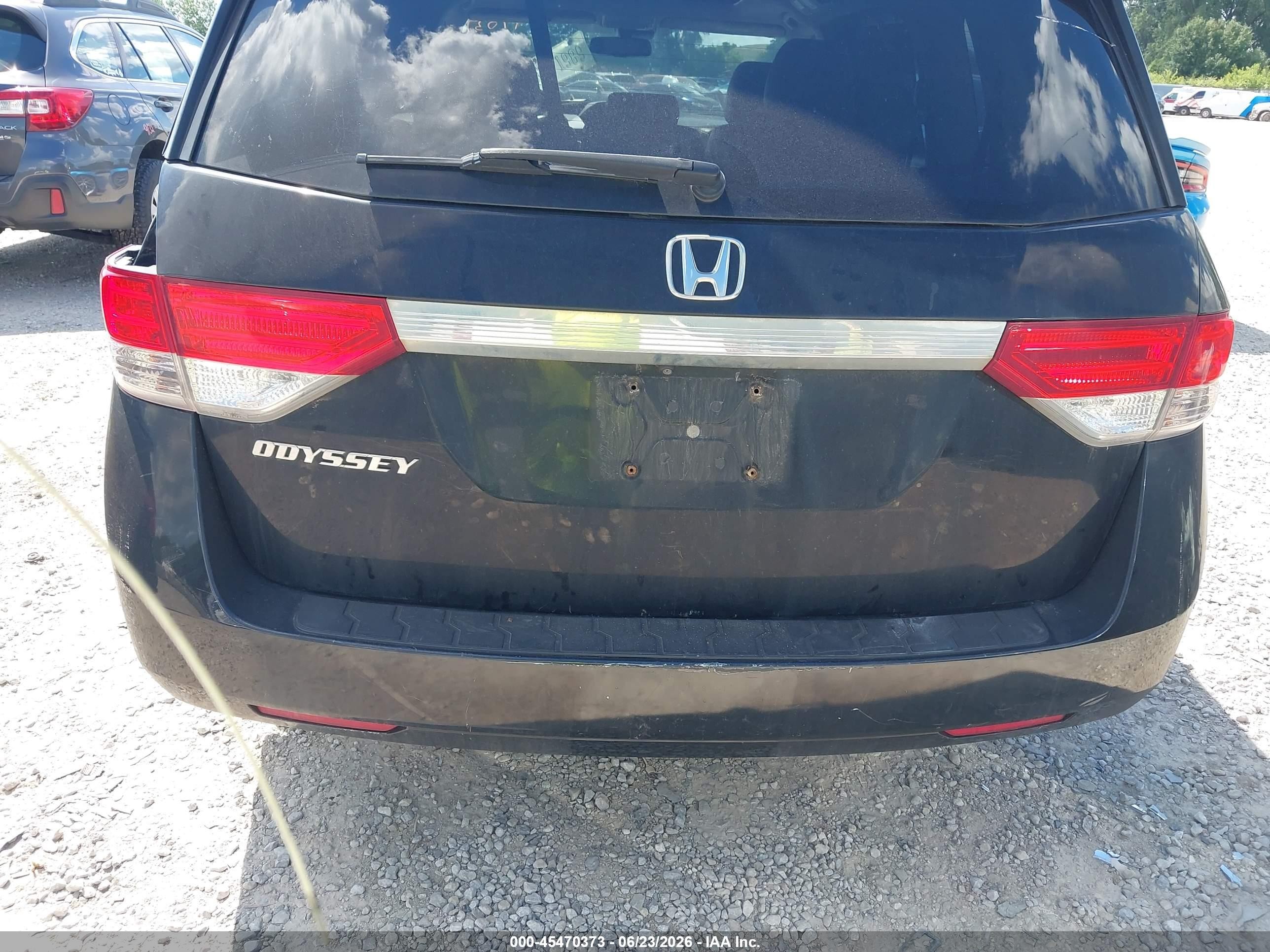 2015 Honda Odyssey Ex-l Blue vin: 5FNRL5H60FB063873