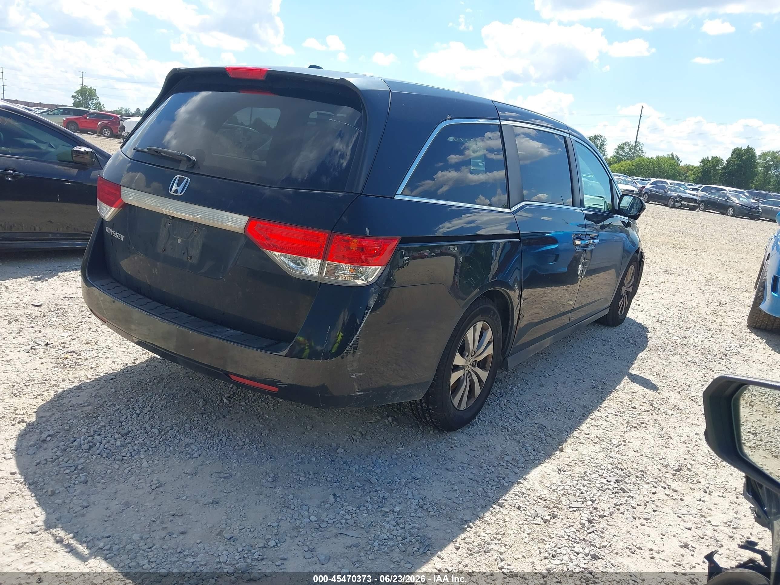 2015 Honda Odyssey Ex-l Blue vin: 5FNRL5H60FB063873