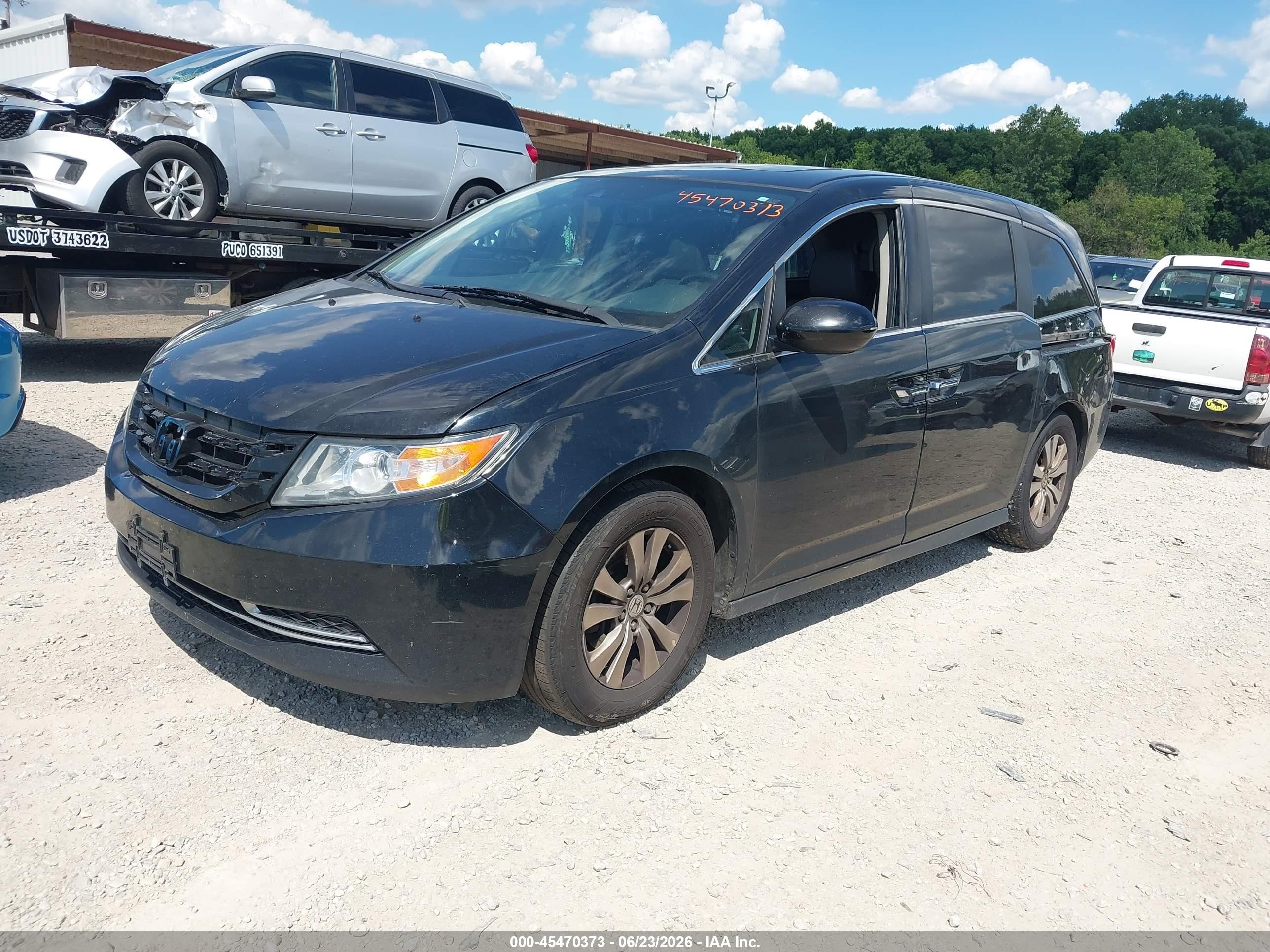 2015 Honda Odyssey Ex-l Blue vin: 5FNRL5H60FB063873