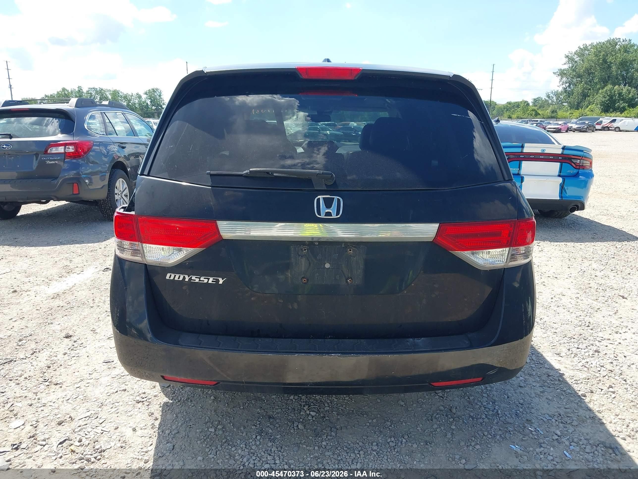 2015 Honda Odyssey Ex-l Blue vin: 5FNRL5H60FB063873
