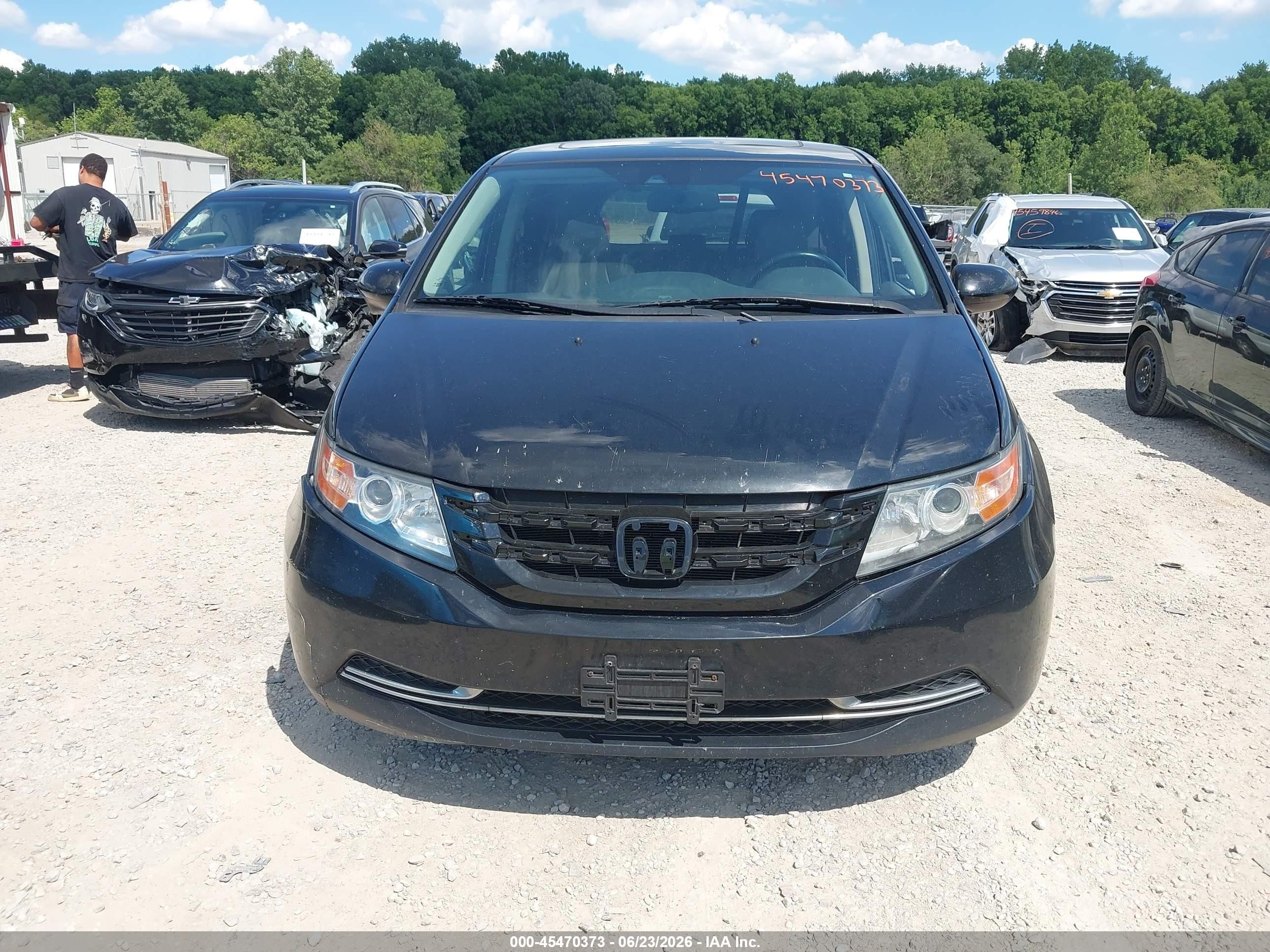 2015 Honda Odyssey Ex-l Blue vin: 5FNRL5H60FB063873