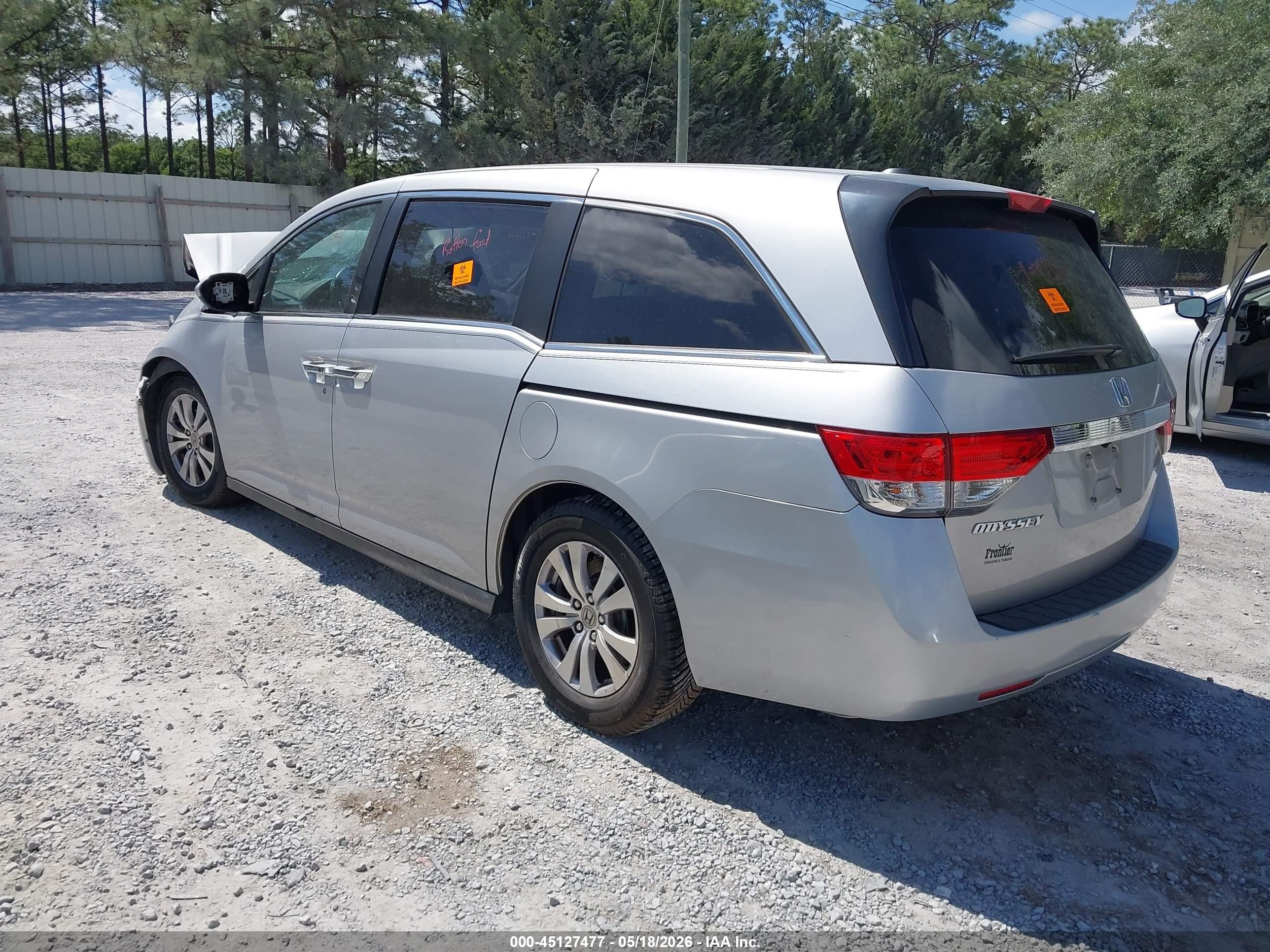 2015 Honda Odyssey Ex-l Silver vin: 5FNRL5H60FB067518