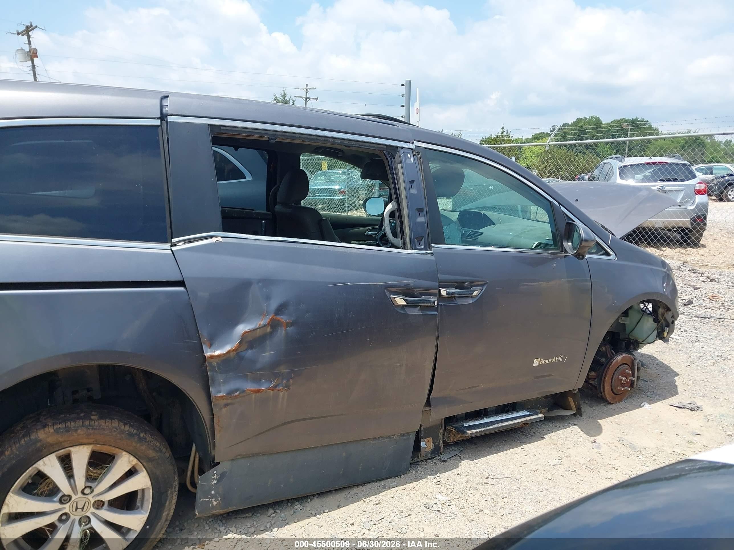 2015 Honda Odyssey Ex-l Серый vin: 5FNRL5H60FB079006