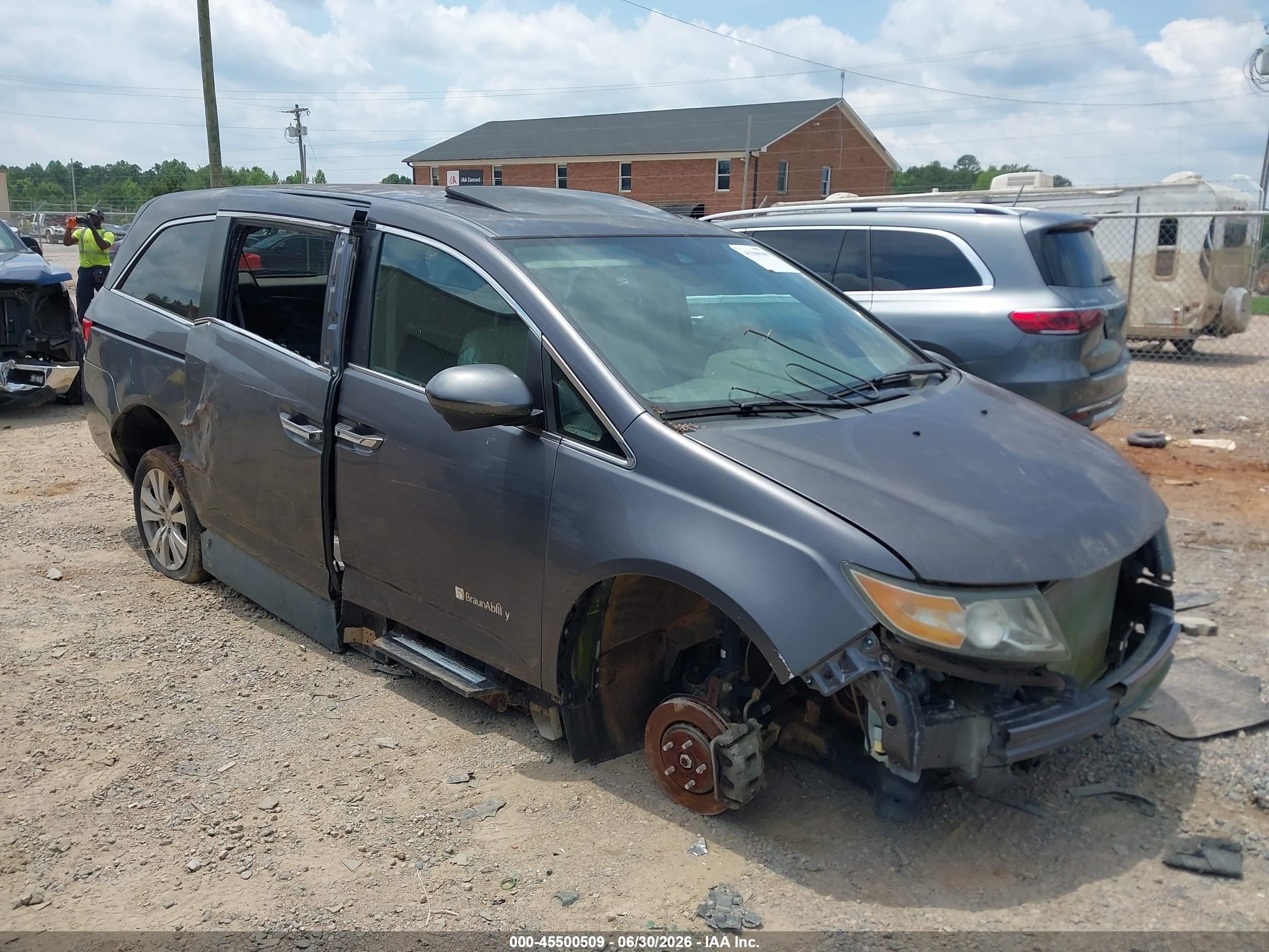 2015 Honda Odyssey Ex-l Серый vin: 5FNRL5H60FB079006