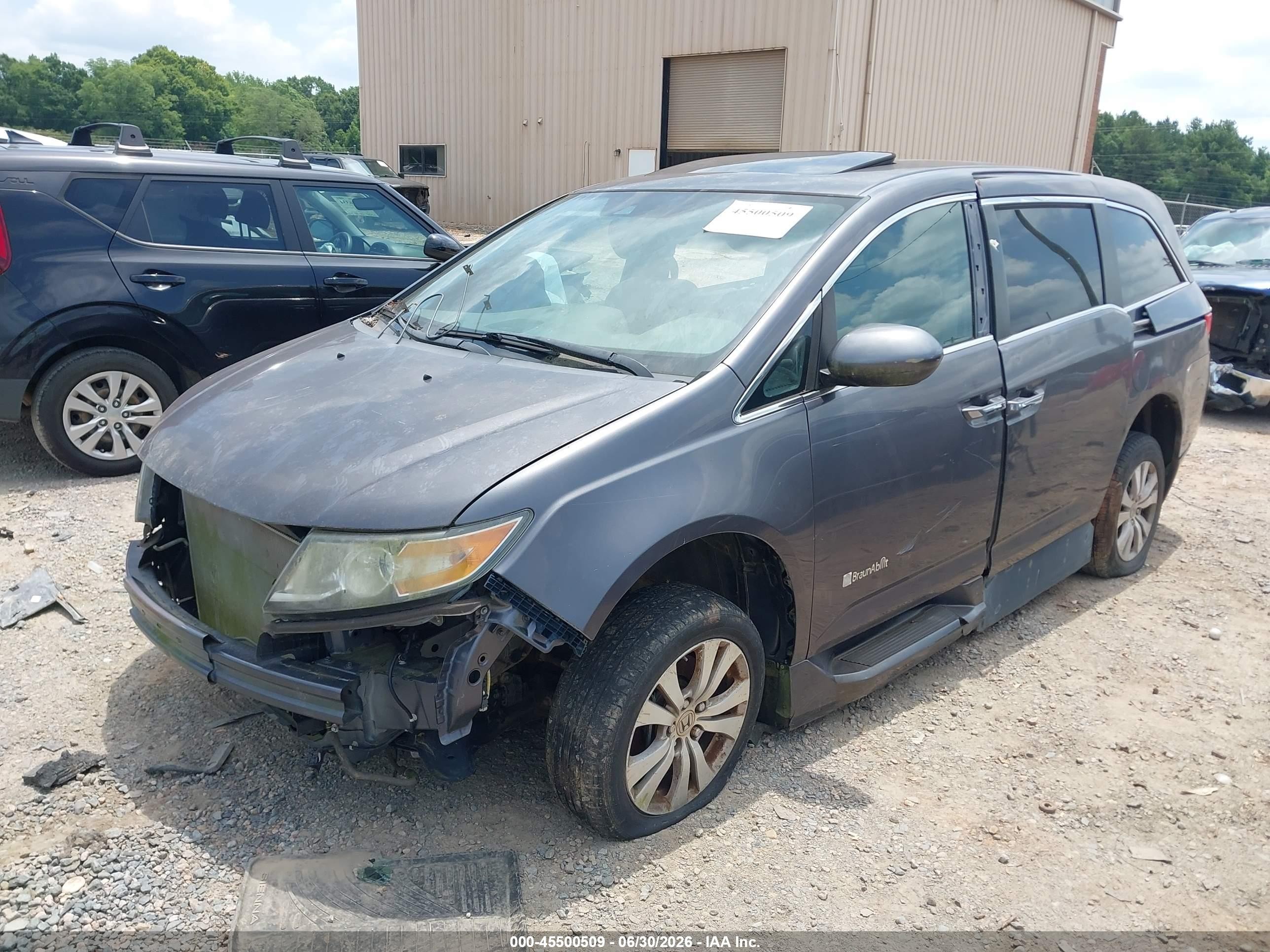 2015 Honda Odyssey Ex-l Серый vin: 5FNRL5H60FB079006