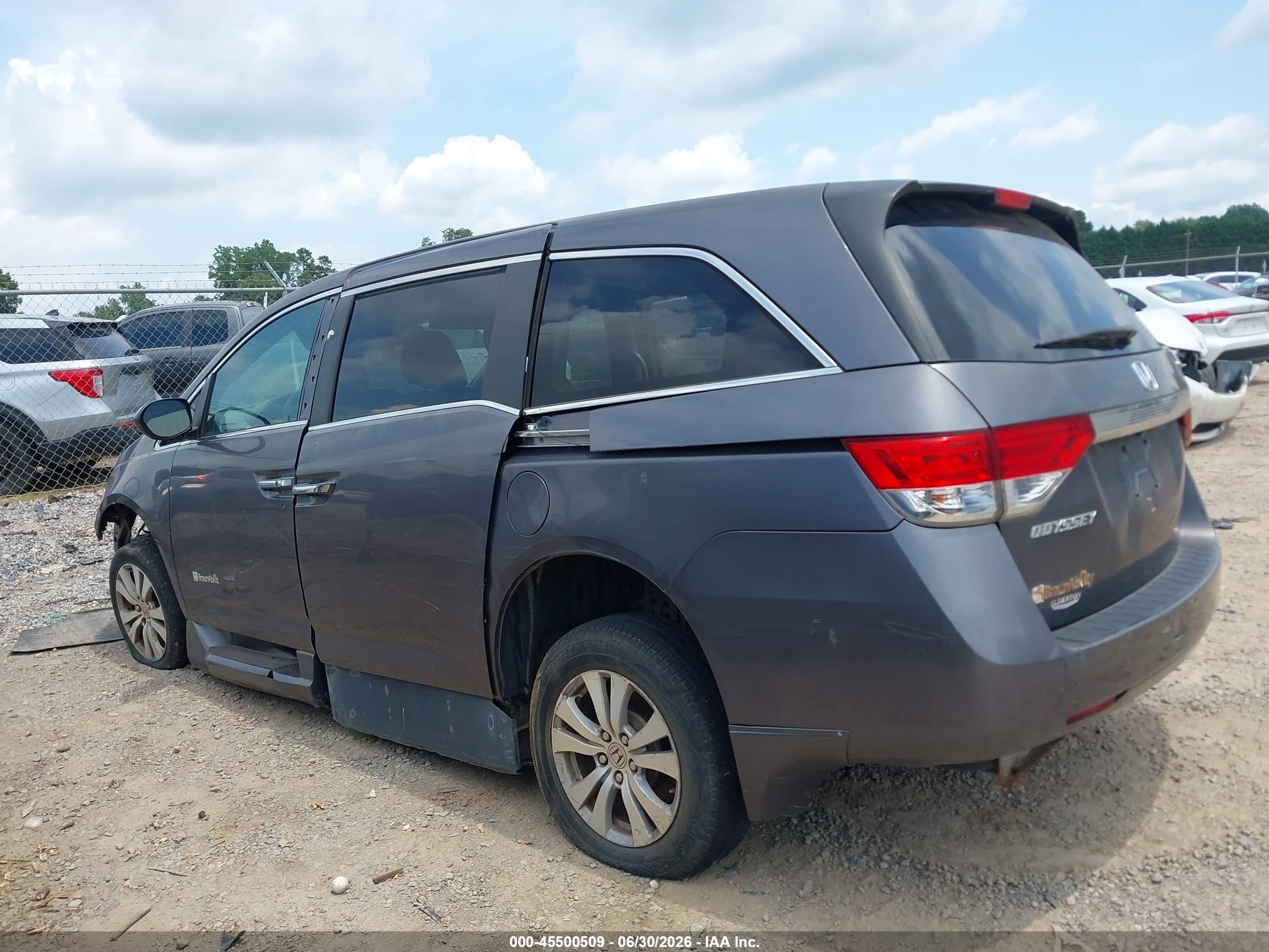 2015 Honda Odyssey Ex-l Серый vin: 5FNRL5H60FB079006