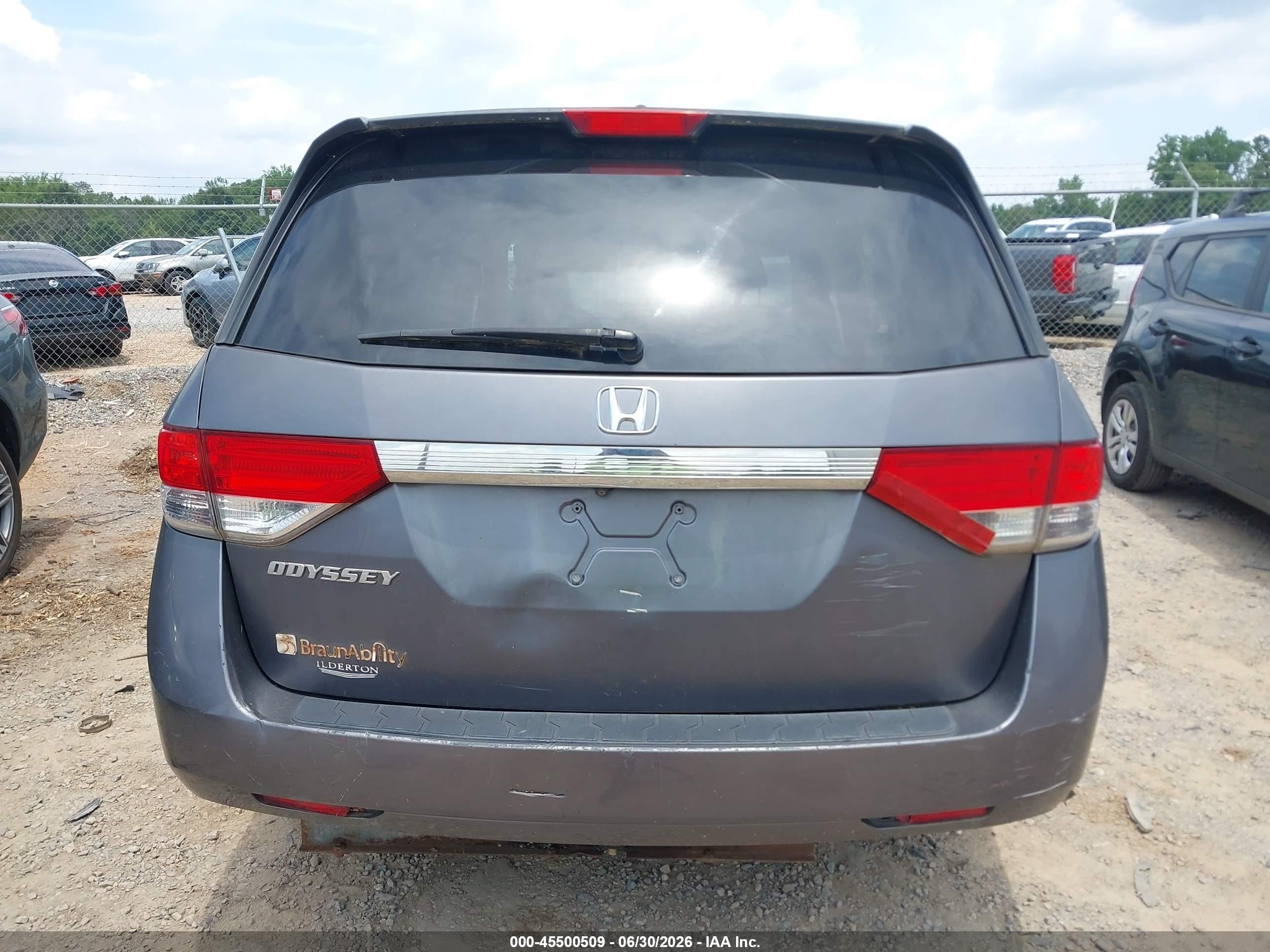 2015 Honda Odyssey Ex-l Серый vin: 5FNRL5H60FB079006
