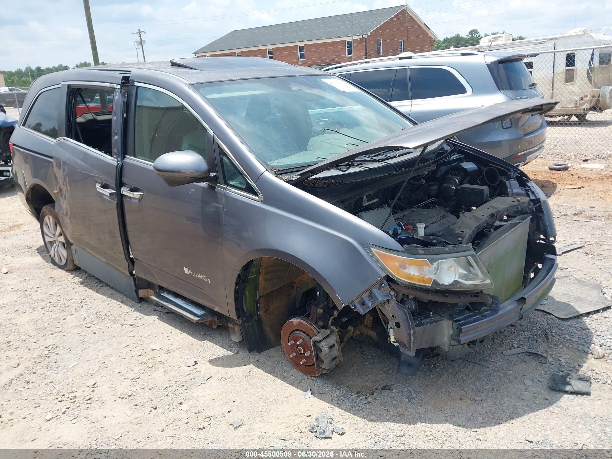 2015 Honda Odyssey Ex-l Серый vin: 5FNRL5H60FB079006