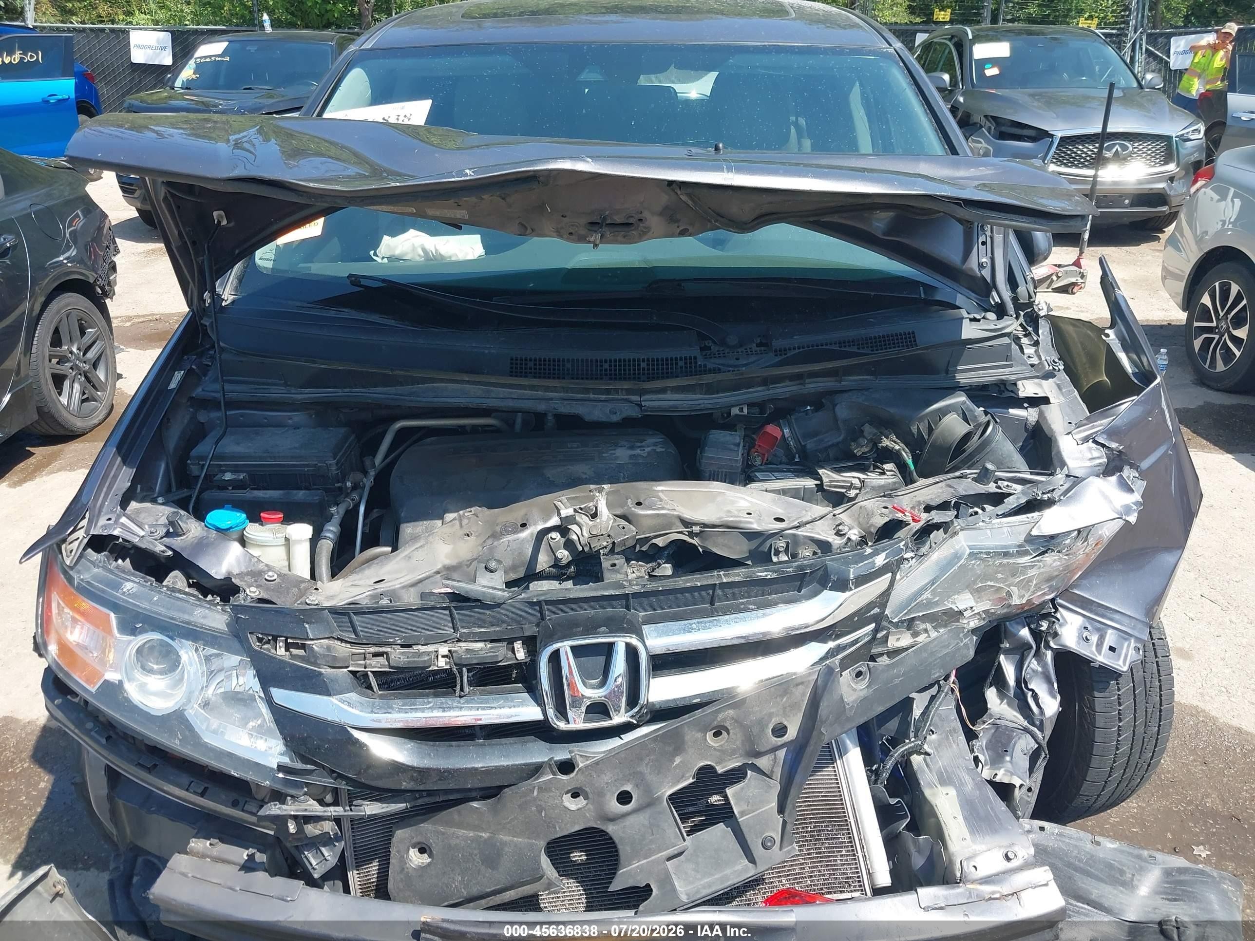 2015 Honda Odyssey Ex-l Gray vin: 5FNRL5H60FB092905