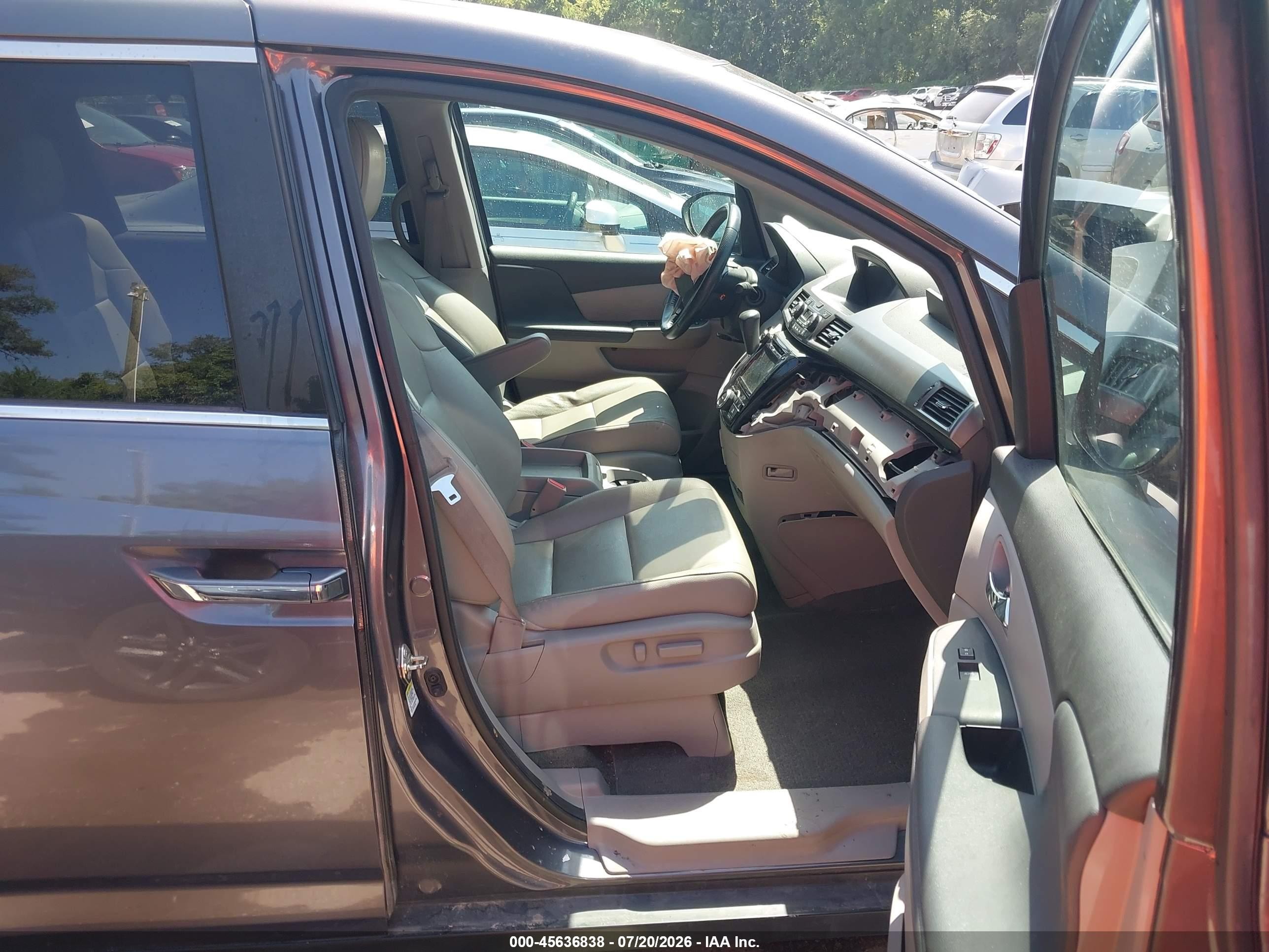 2015 Honda Odyssey Ex-l Gray vin: 5FNRL5H60FB092905