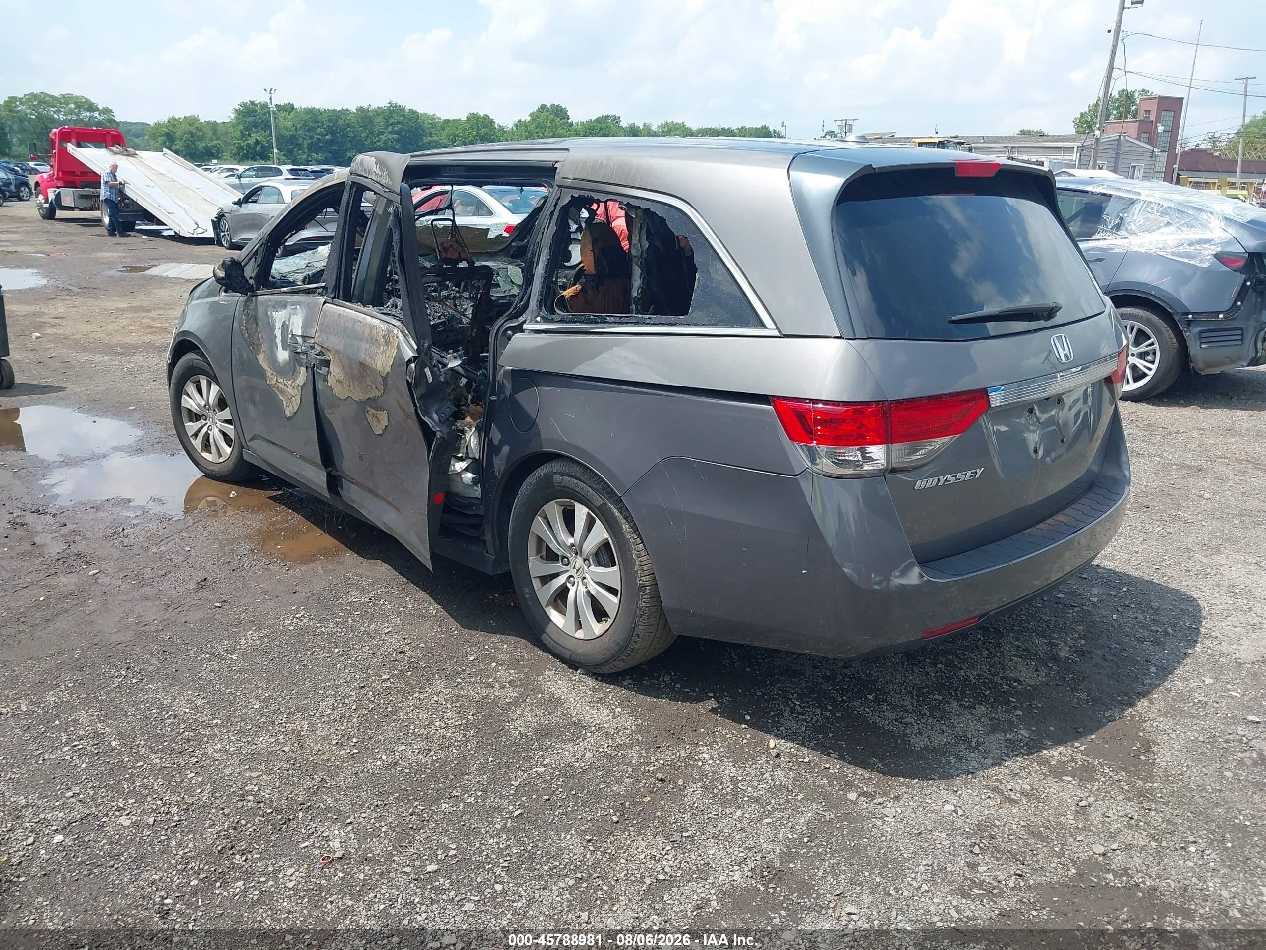 2015 Honda Odyssey Ex-l Gray vin: 5FNRL5H60FB109654