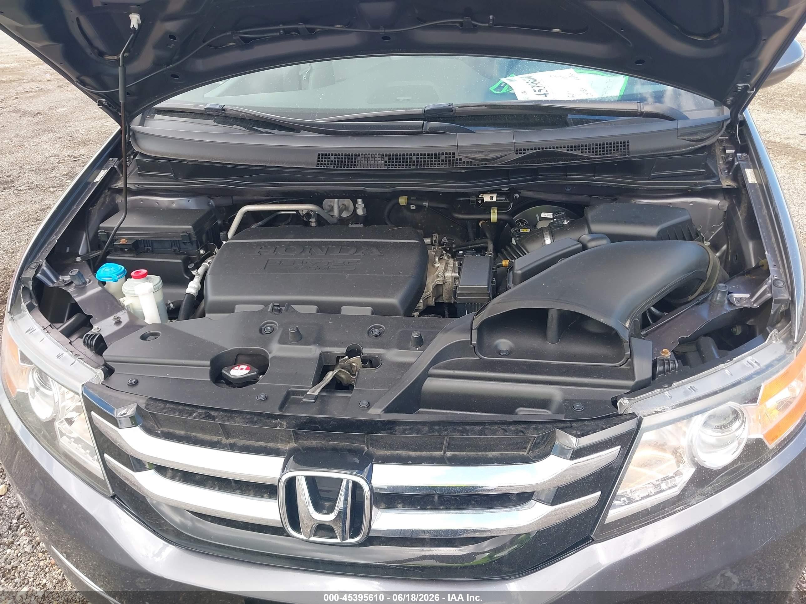 2015 Honda Odyssey Ex-l Gray vin: 5FNRL5H60FB120282