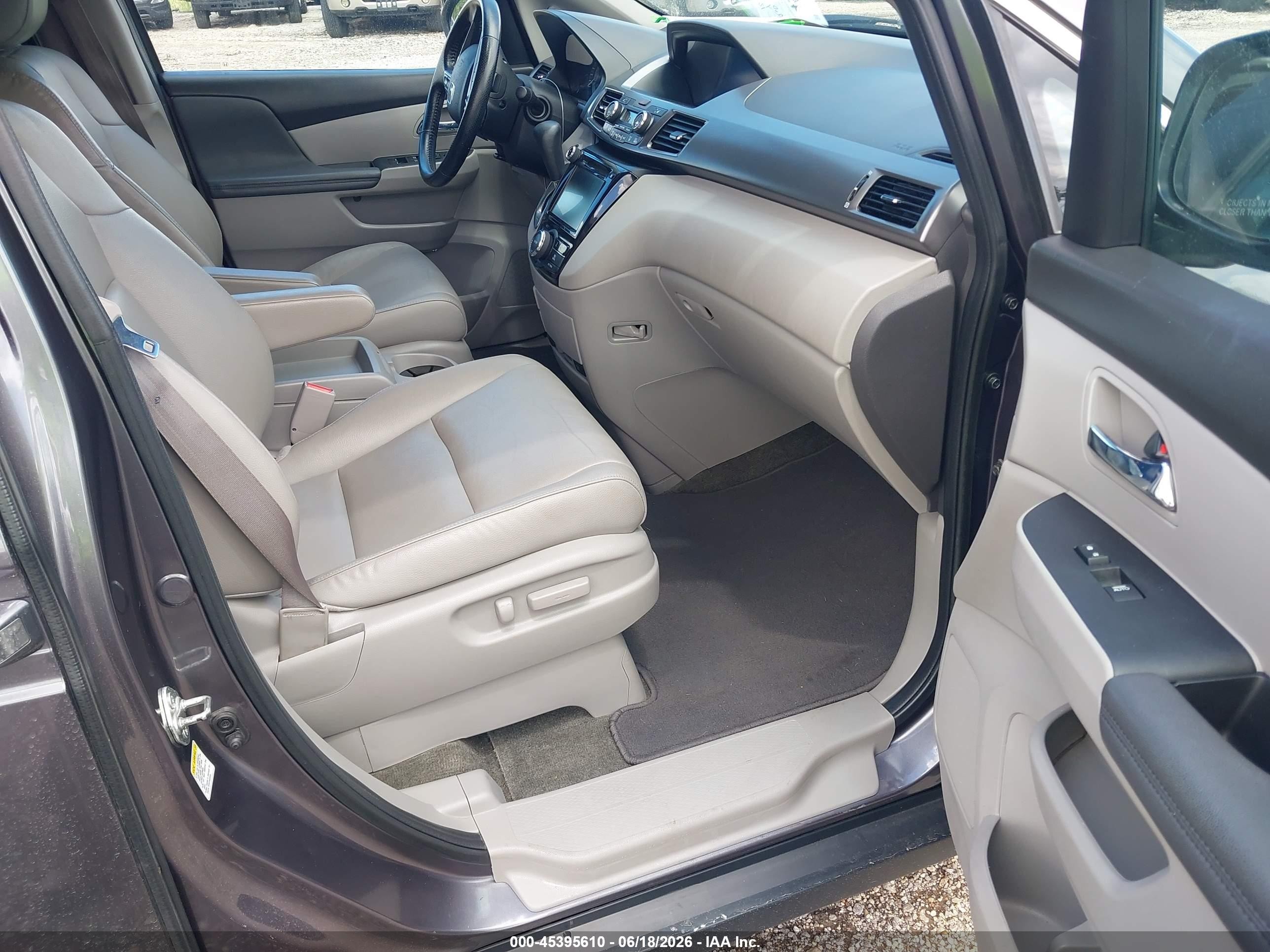 2015 Honda Odyssey Ex-l Gray vin: 5FNRL5H60FB120282