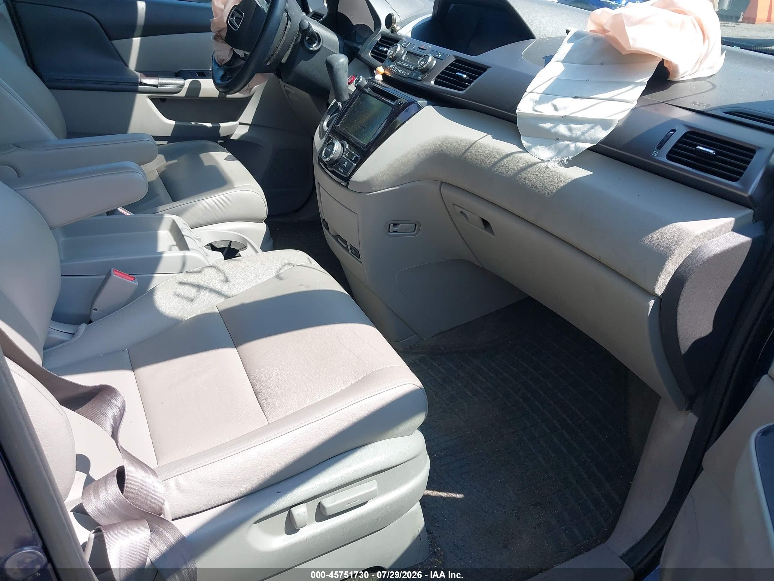 2015 Honda Odyssey Ex-l Blue vin: 5FNRL5H60FB122761