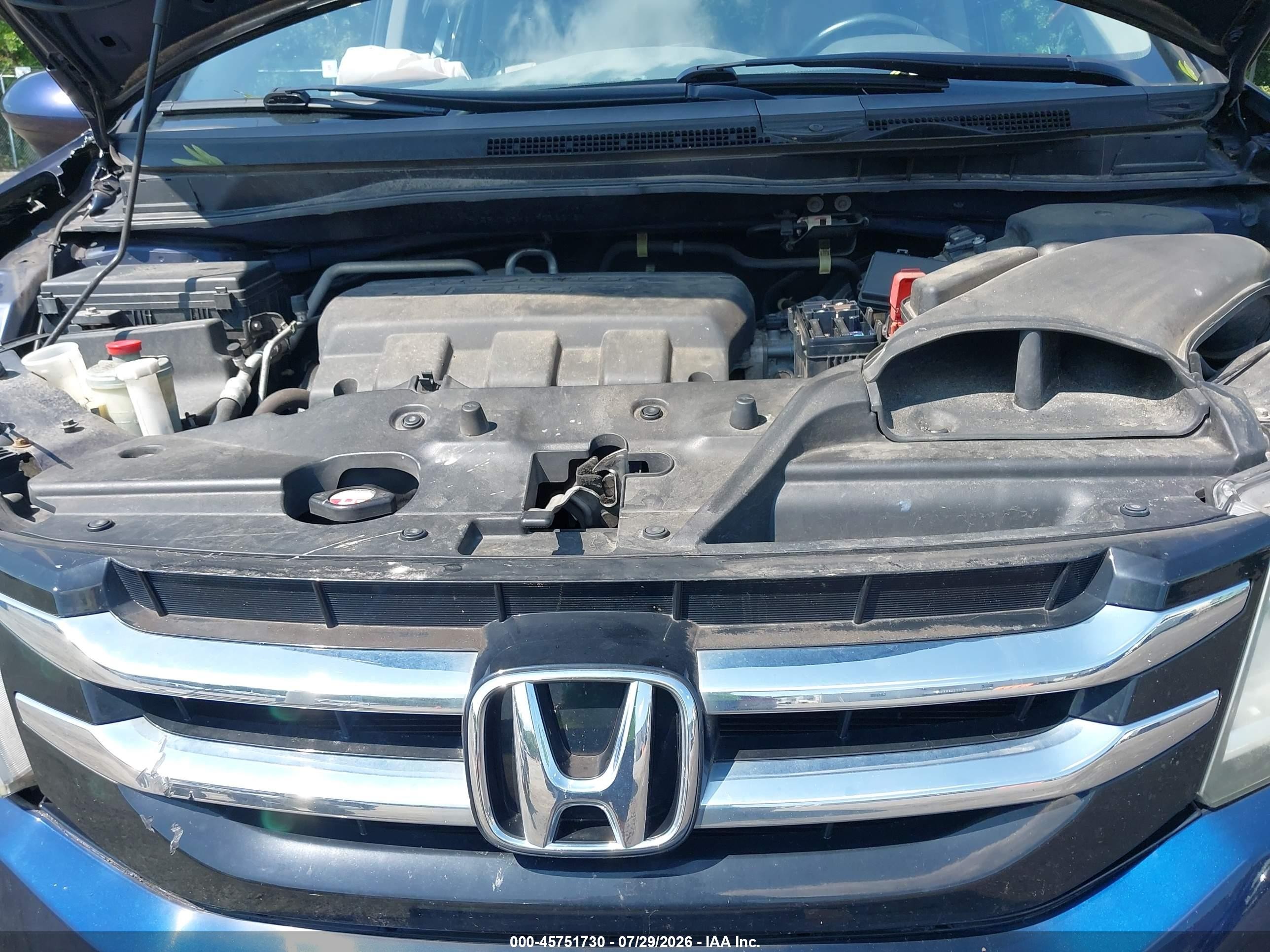 2015 Honda Odyssey Ex-l Blue vin: 5FNRL5H60FB122761