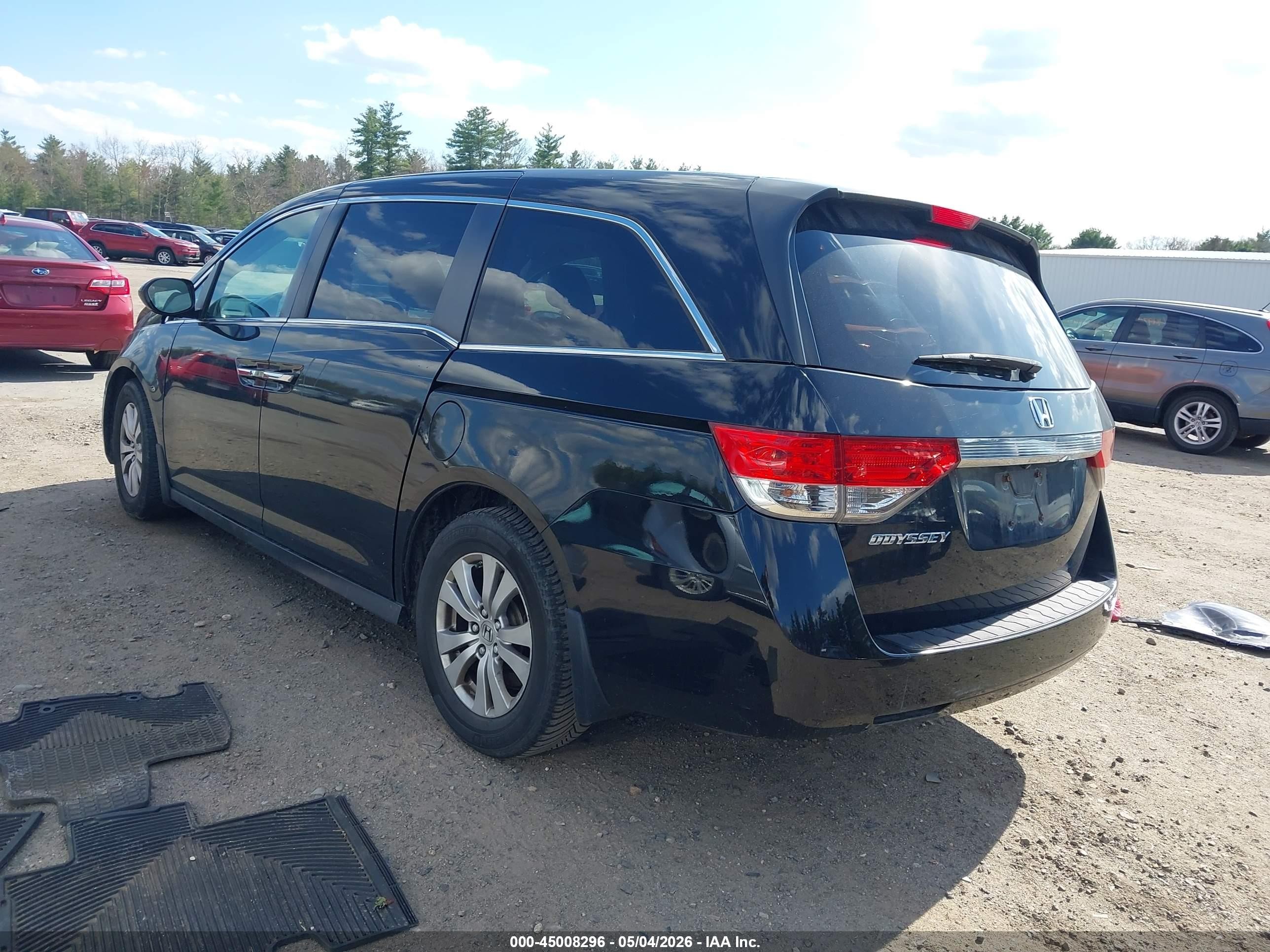 2015 Honda Odyssey Ex-l Black vin: 5FNRL5H60FB129211