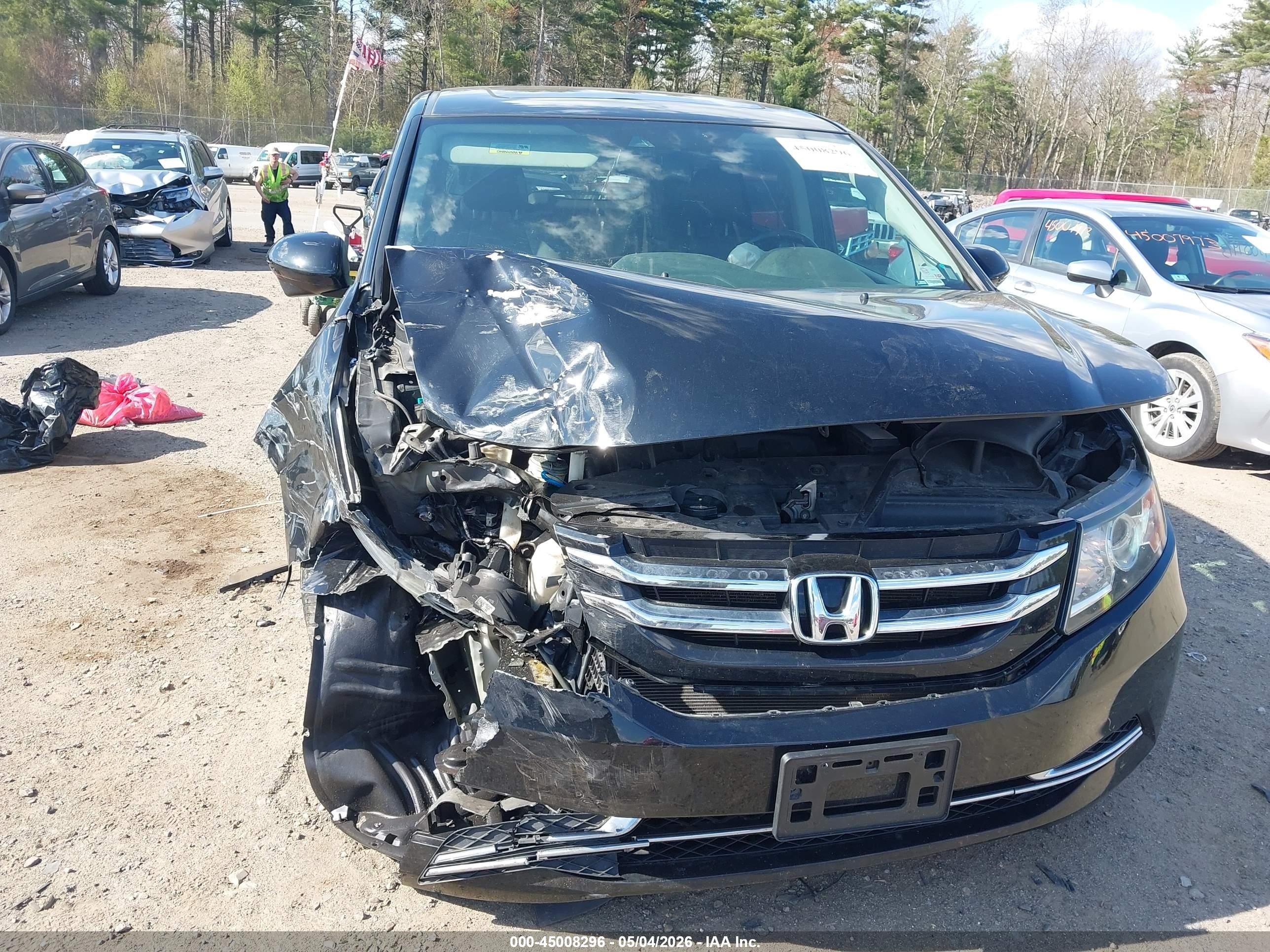 2015 Honda Odyssey Ex-l Black vin: 5FNRL5H60FB129211