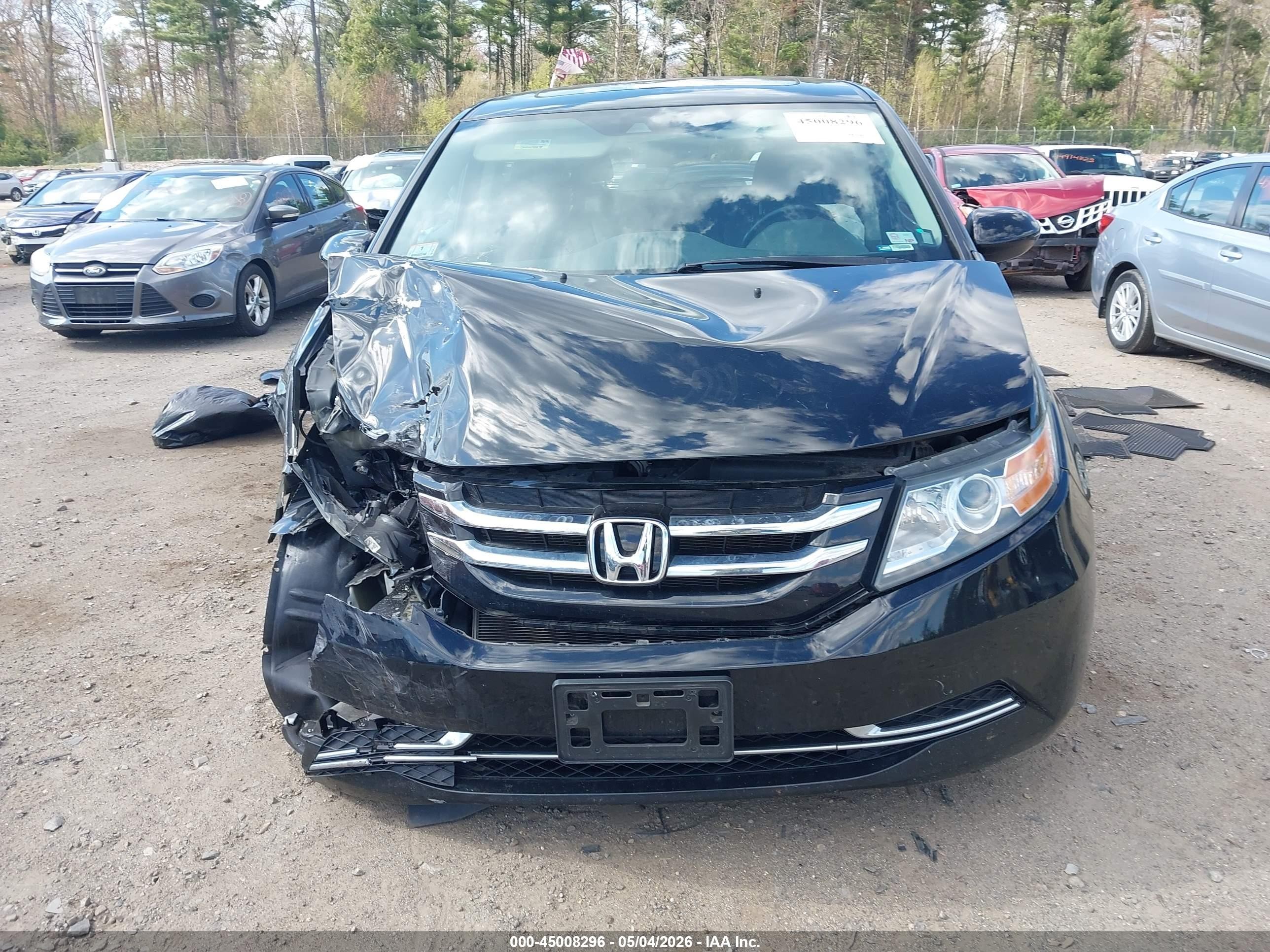 2015 Honda Odyssey Ex-l Black vin: 5FNRL5H60FB129211