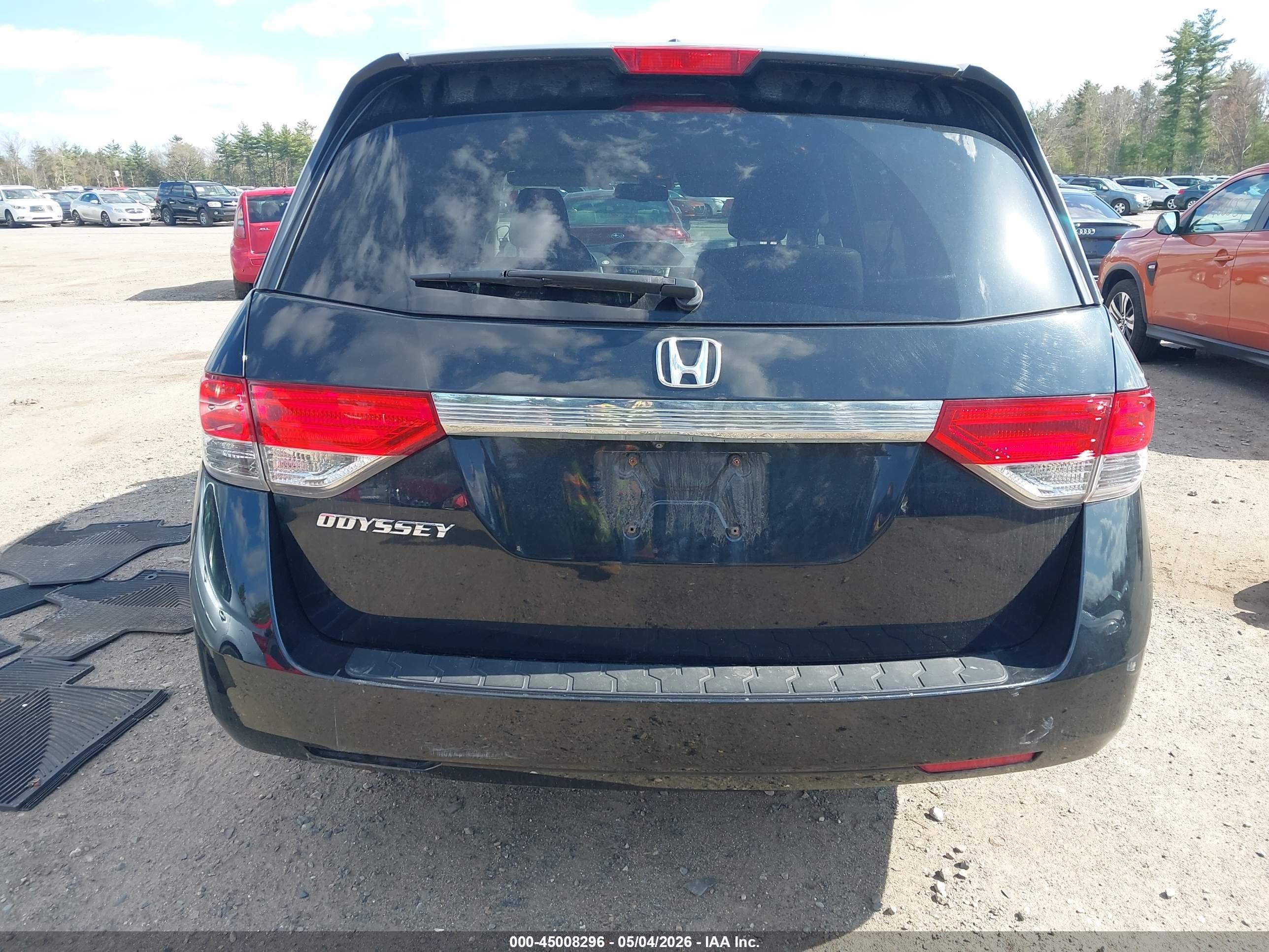 2015 Honda Odyssey Ex-l Black vin: 5FNRL5H60FB129211