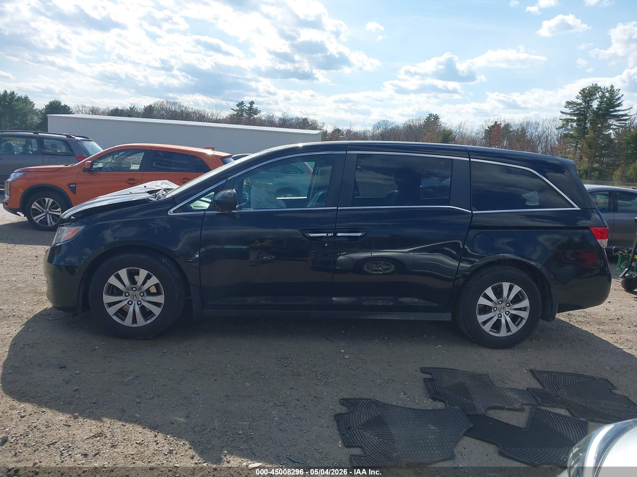 2015 Honda Odyssey Ex-l Black vin: 5FNRL5H60FB129211