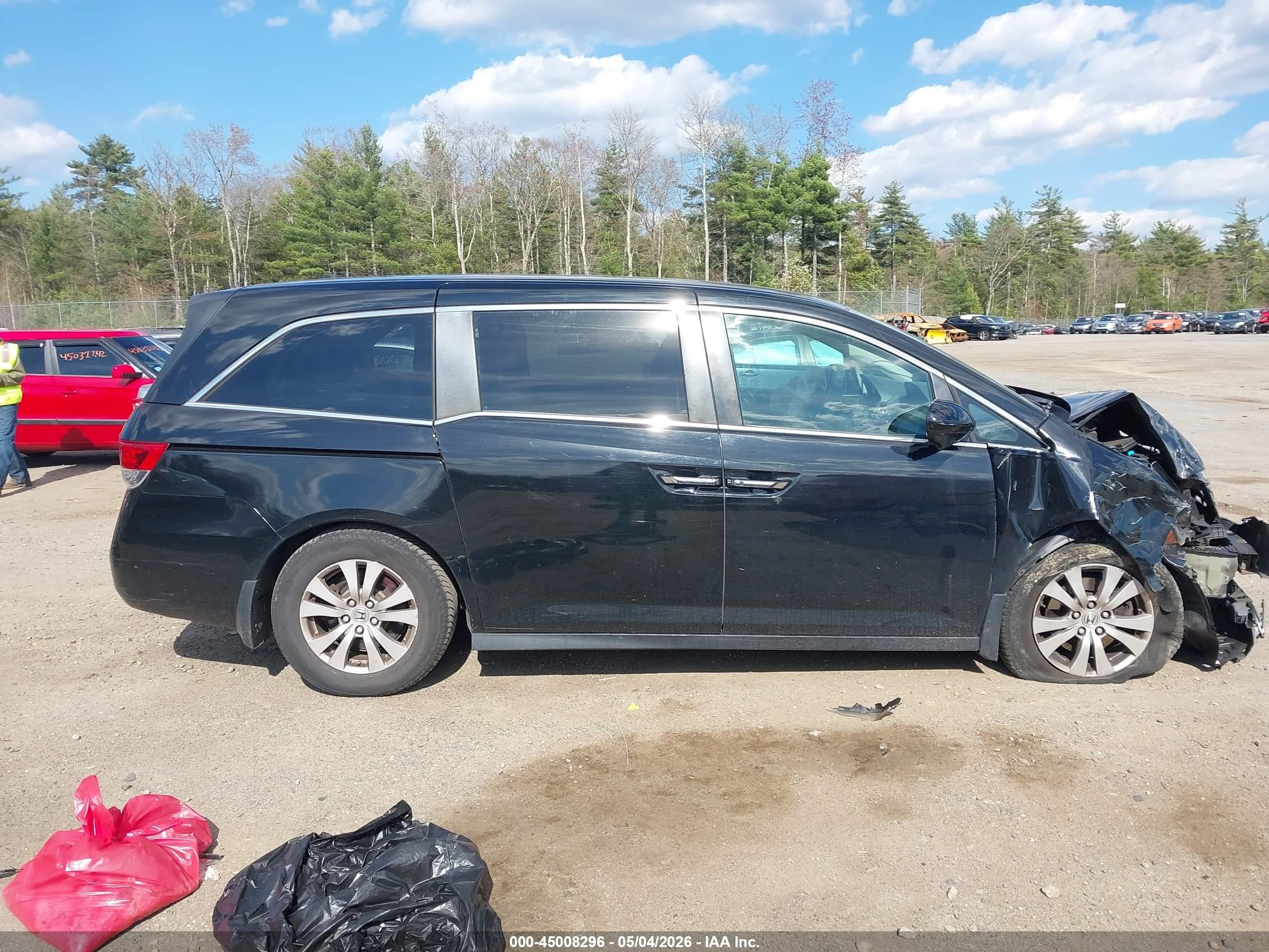 2015 Honda Odyssey Ex-l Black vin: 5FNRL5H60FB129211