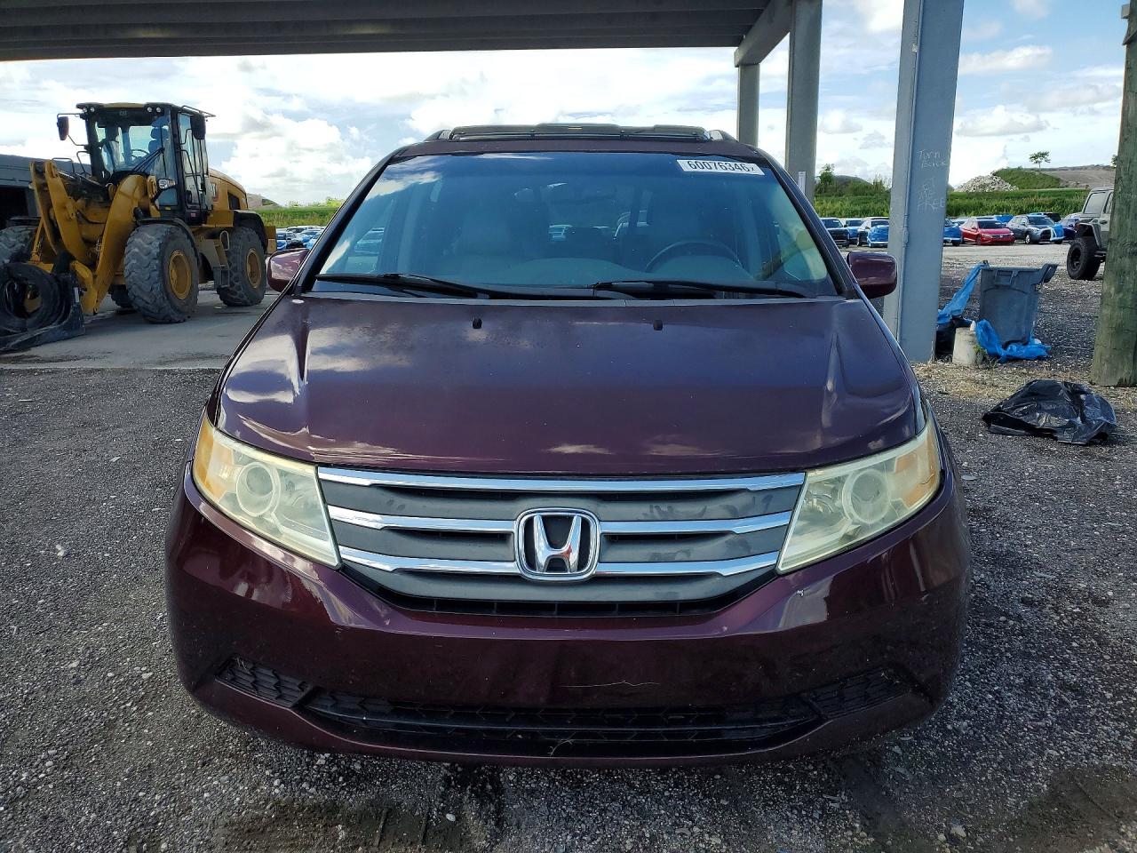 2011 Honda Odyssey Exl Бордовый vin: 5FNRL5H61BB009153
